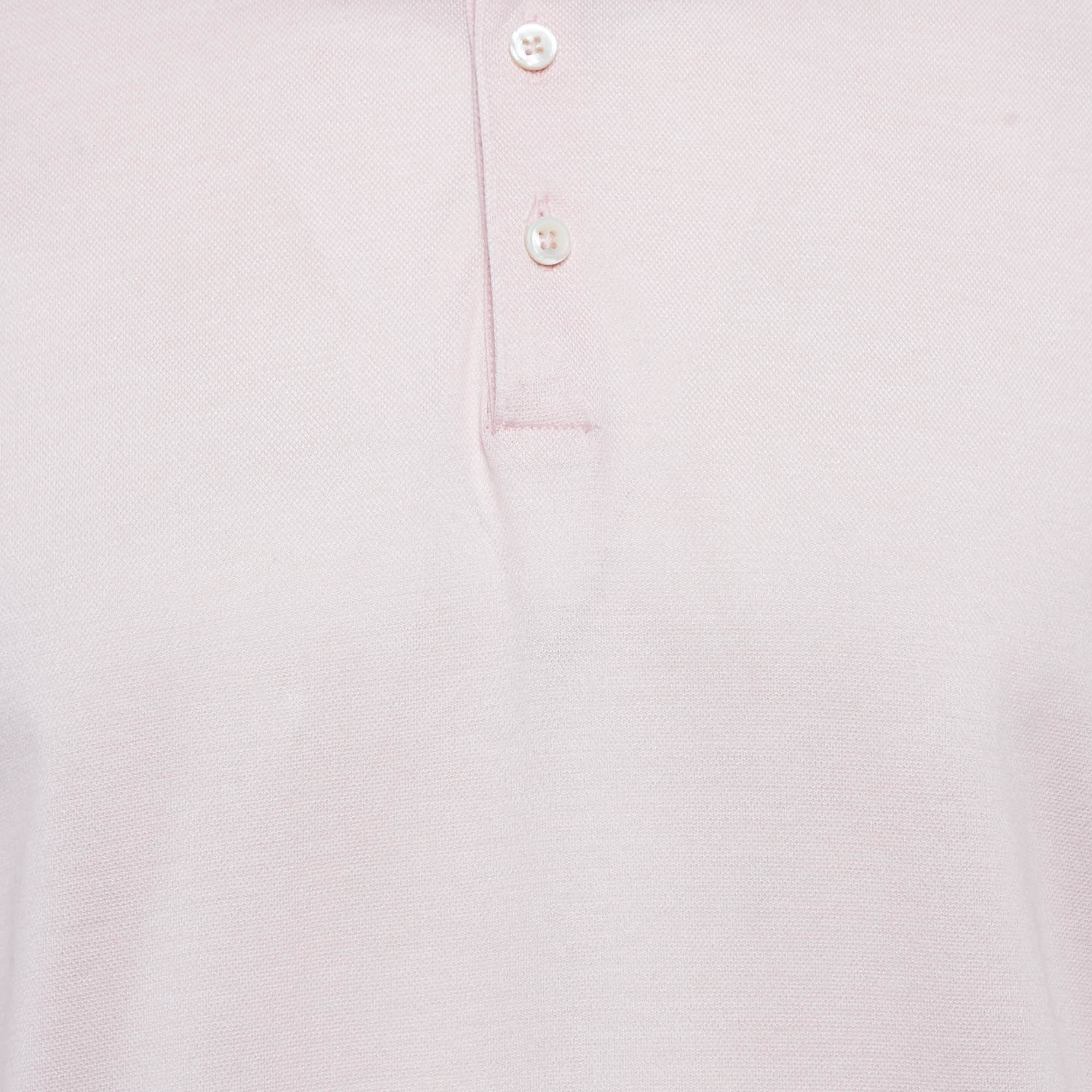 Boss By Hugo Boss Pink Pique Cotton Pryde Polo T-Shirt XL