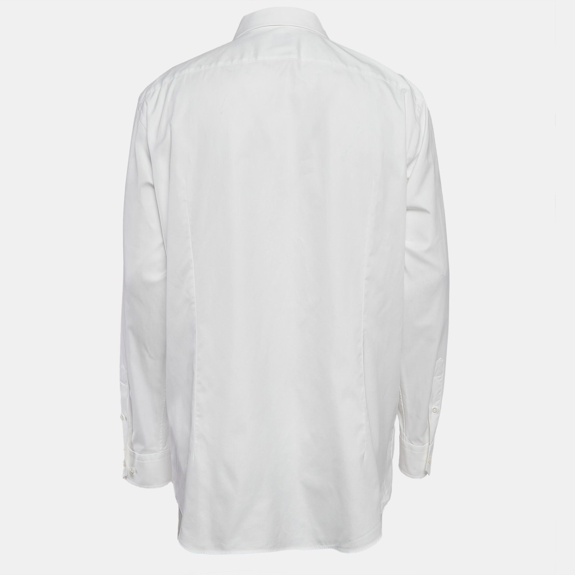 Boss By Hugo Boss White Cotton Tailored Slim Fit Formal Shirt 4XL