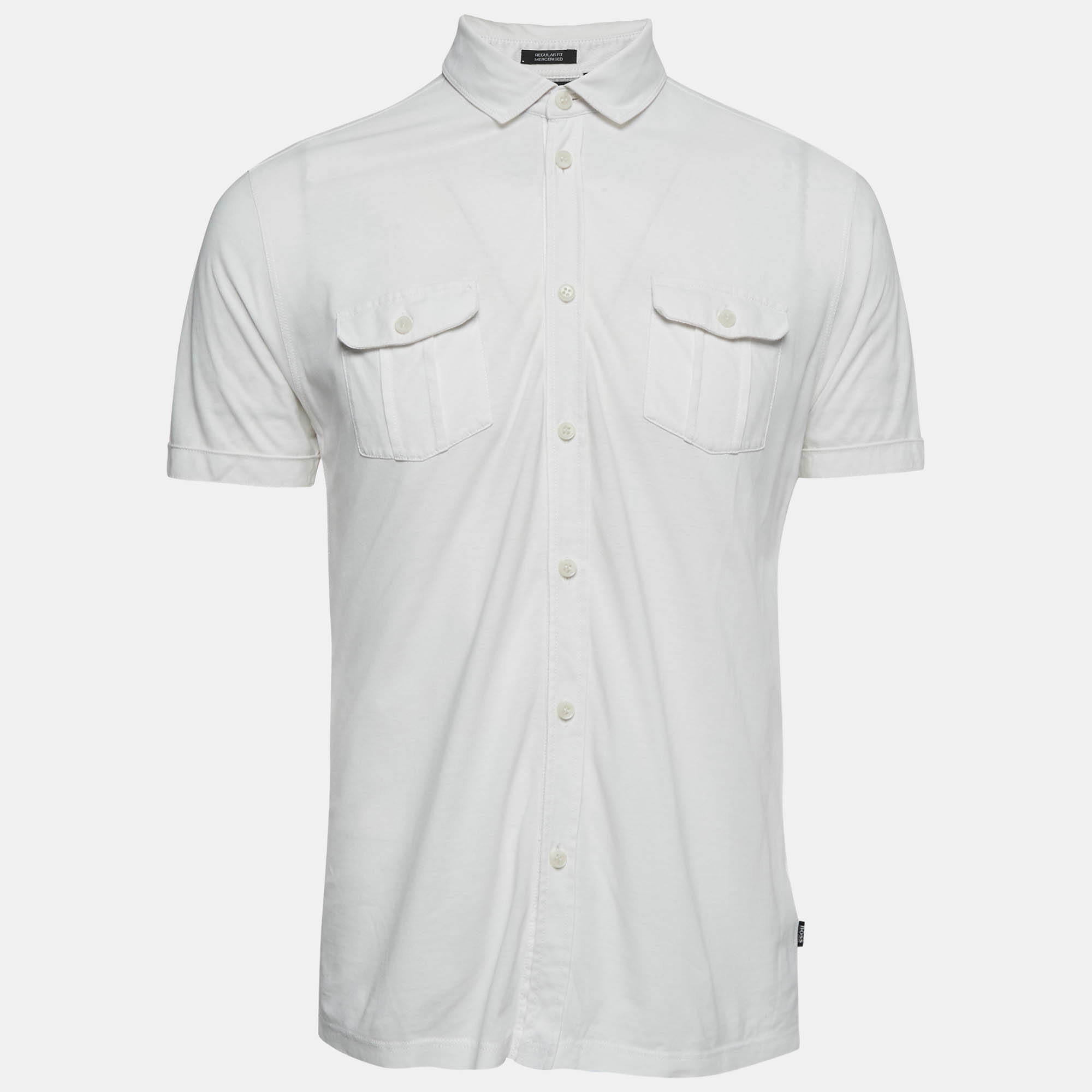 Boss By Hugo Boss White Cotton Knit Button Front Lapra Shirt L
Boss By Hugo Boss White Cotton Knit Button Front Lapra Shirt L