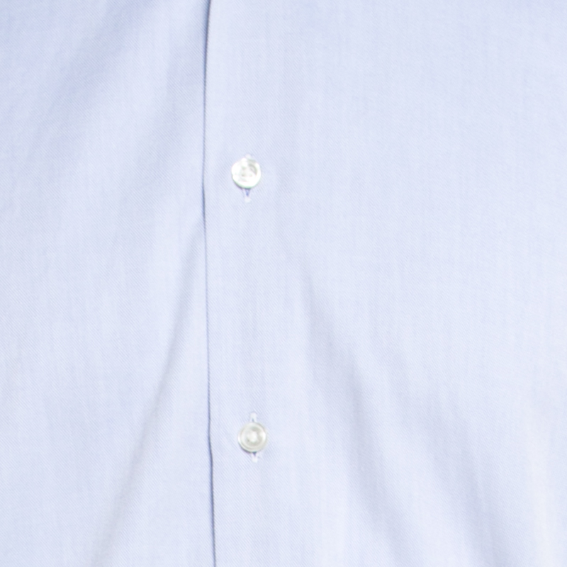 Boss By Hugo Boss Cotton Twill Long Sleeve Button Front Shirt 2XL  (EU 45)