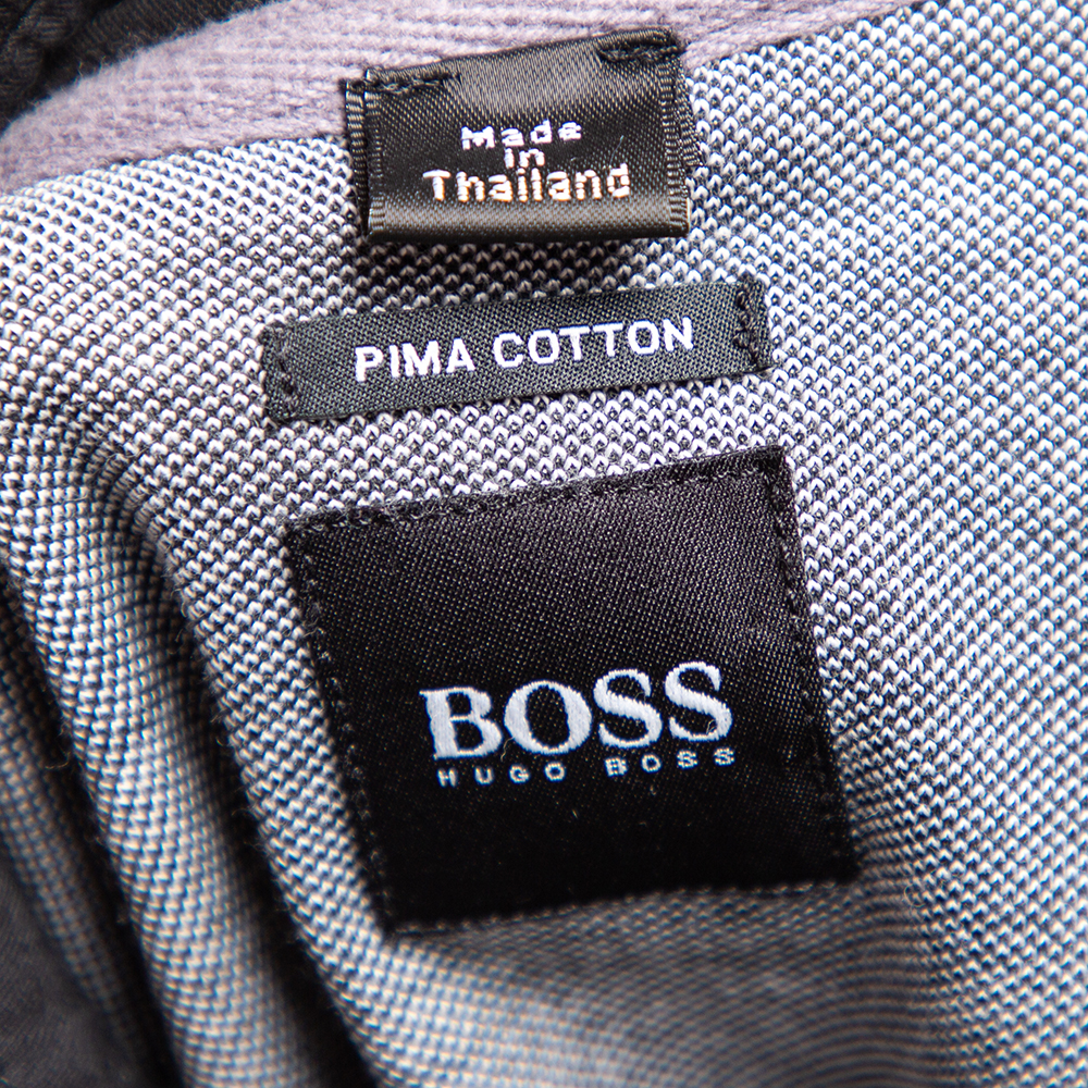 Boss By Hugo Boss Black Pima Cotton Long Sleeve T-Shirt L