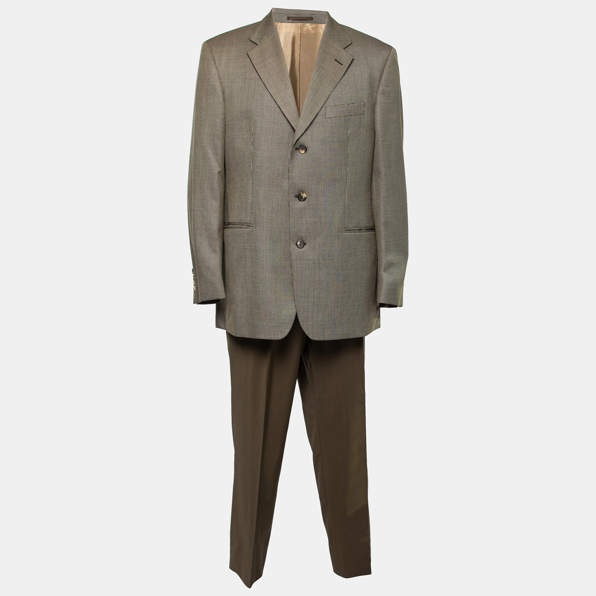Boss by hugo boss vintage brown wool davinci blazer/hooker trousers suit xl