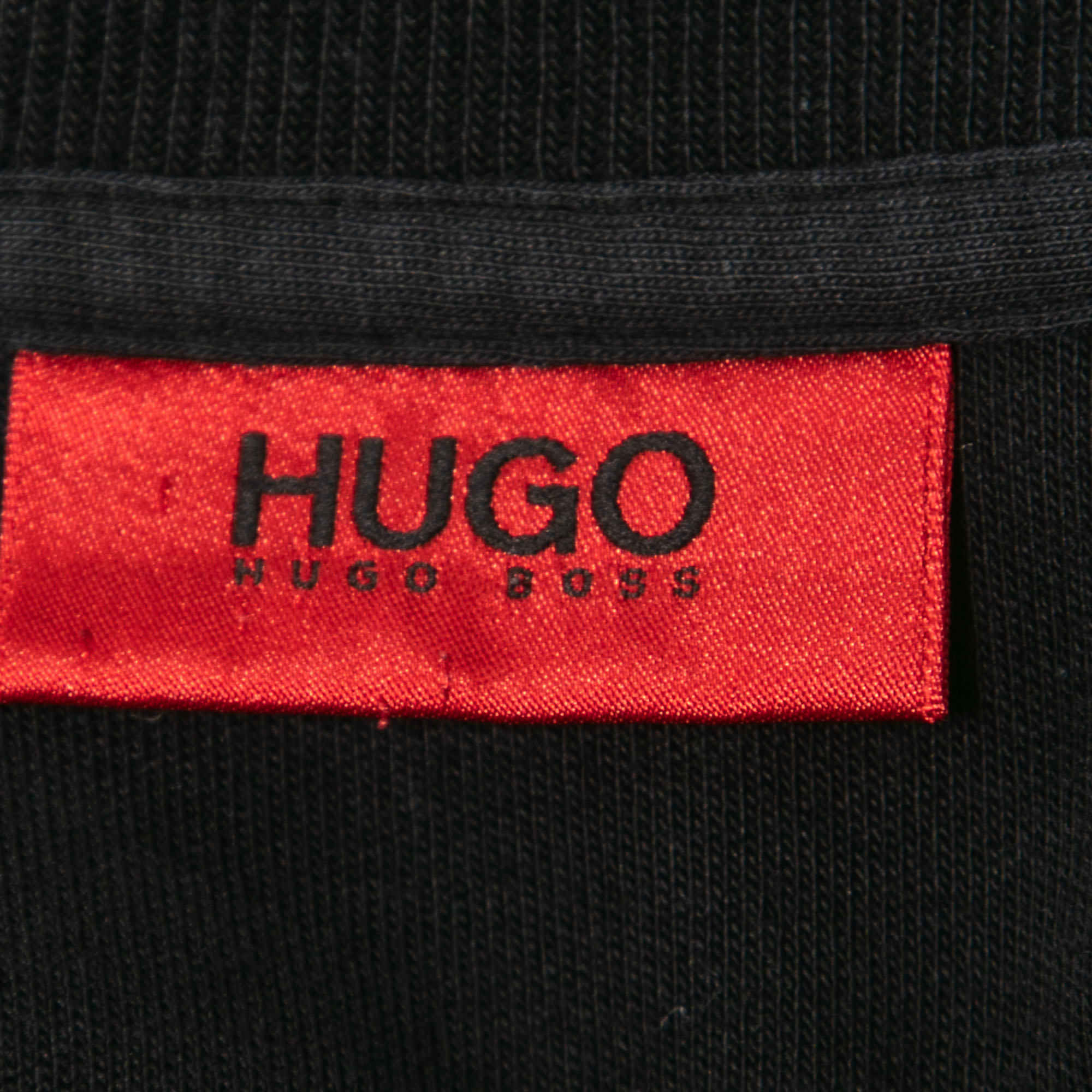 Boss By Hugo Boss Black Cotton Knit Crew Neck Sweatshirt L