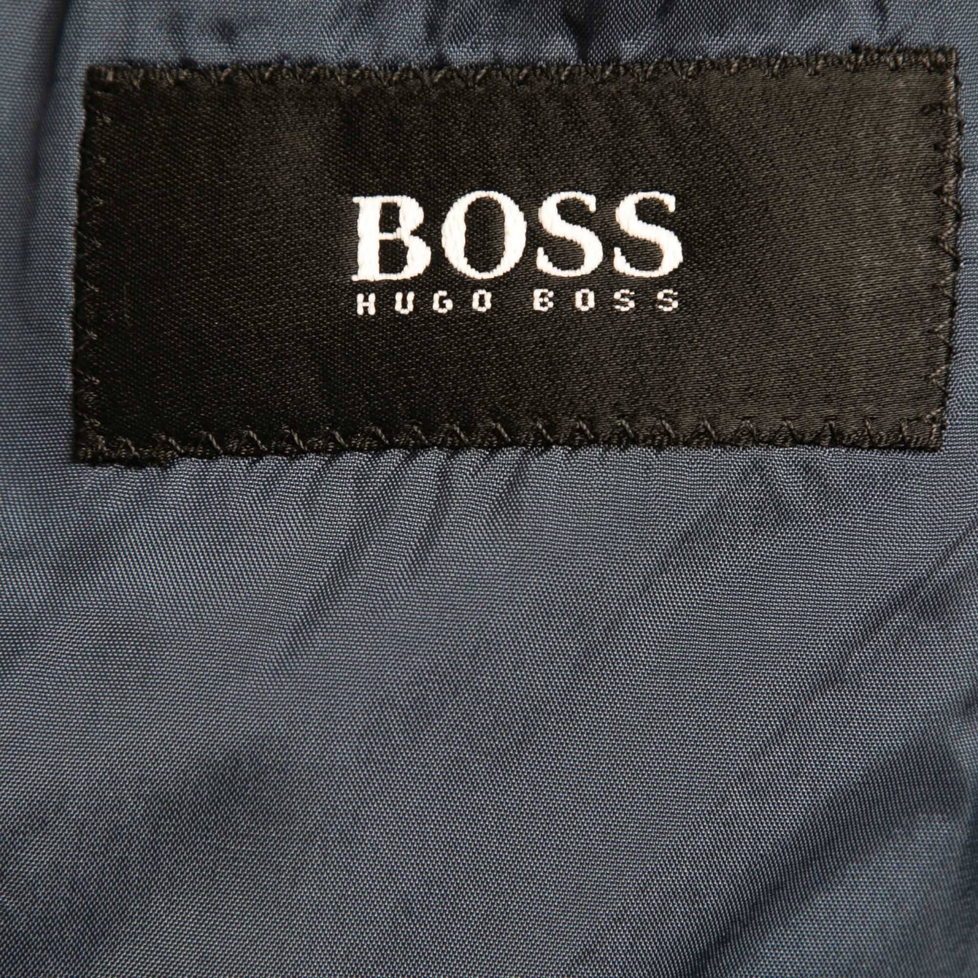 Boss By Hugo Boss Vintage Blue Wool Single Breasted Blazer XL
