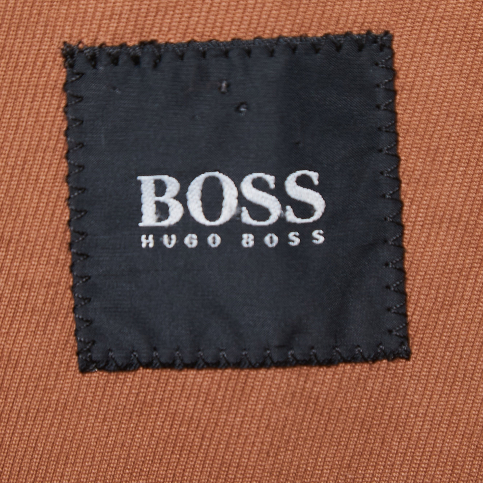 Boss By Hugo Boss Vintage Brown Cotton Button Front Jacket L