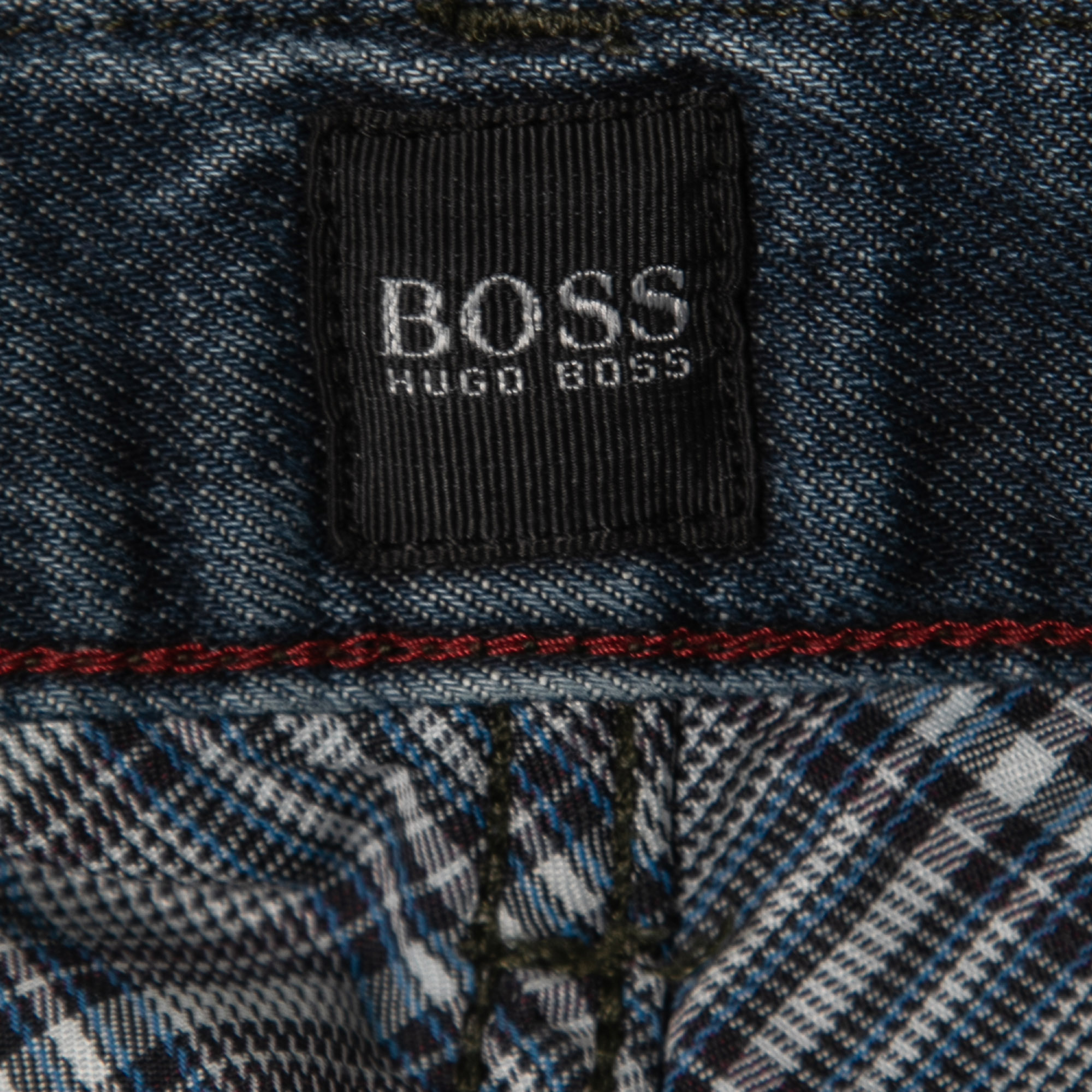 Boss By Hugo Boss Dark Blue Washed Denim Regular Fit Jeans L Waist 30