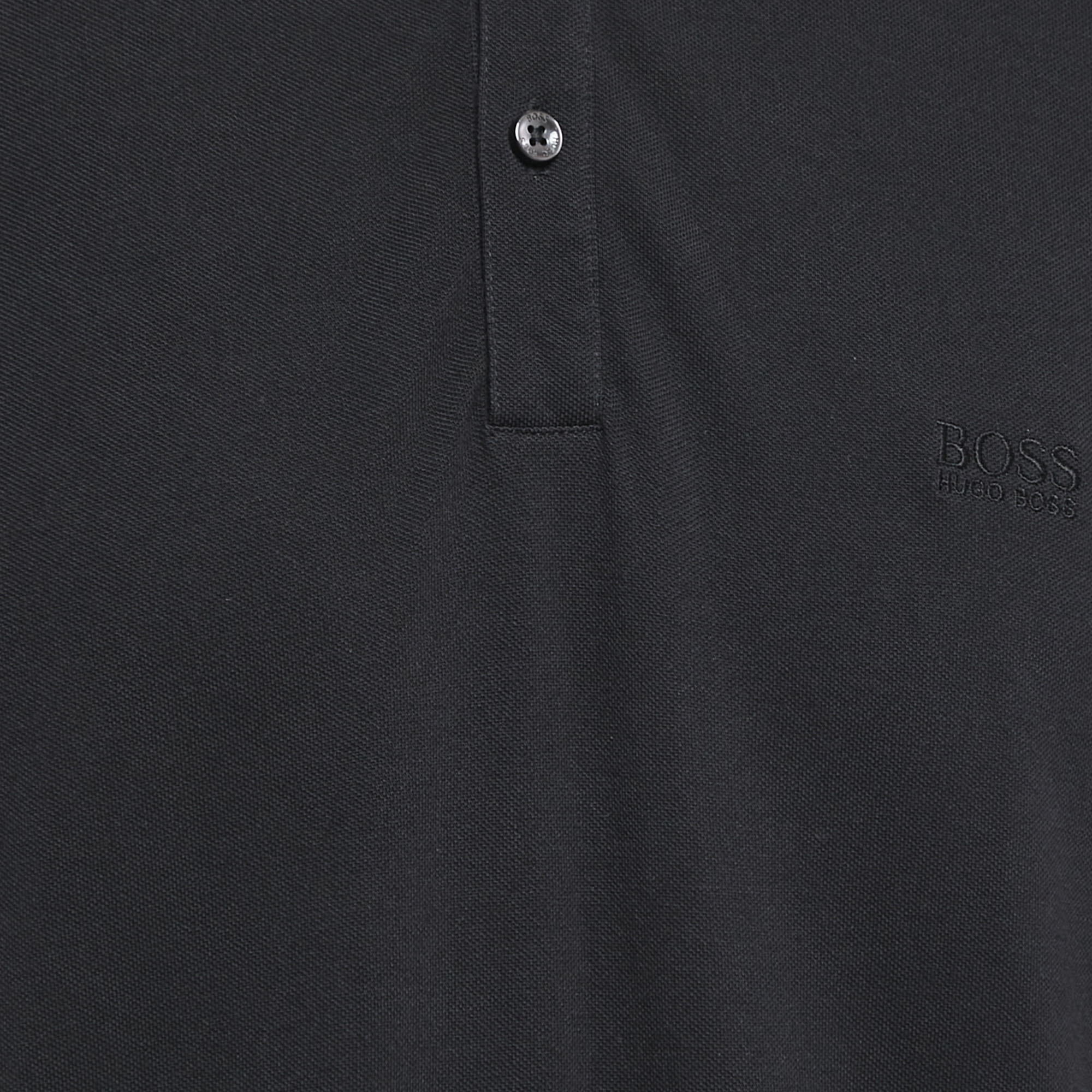 Boss By Hugo Boss Black Cotton Pique Polo T-Shirt XXL