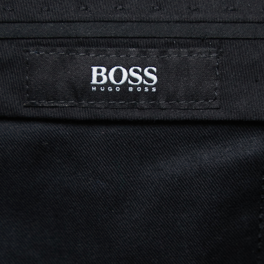 Boss By Hugo Boss Black Wool Slim Fit Trousers S
