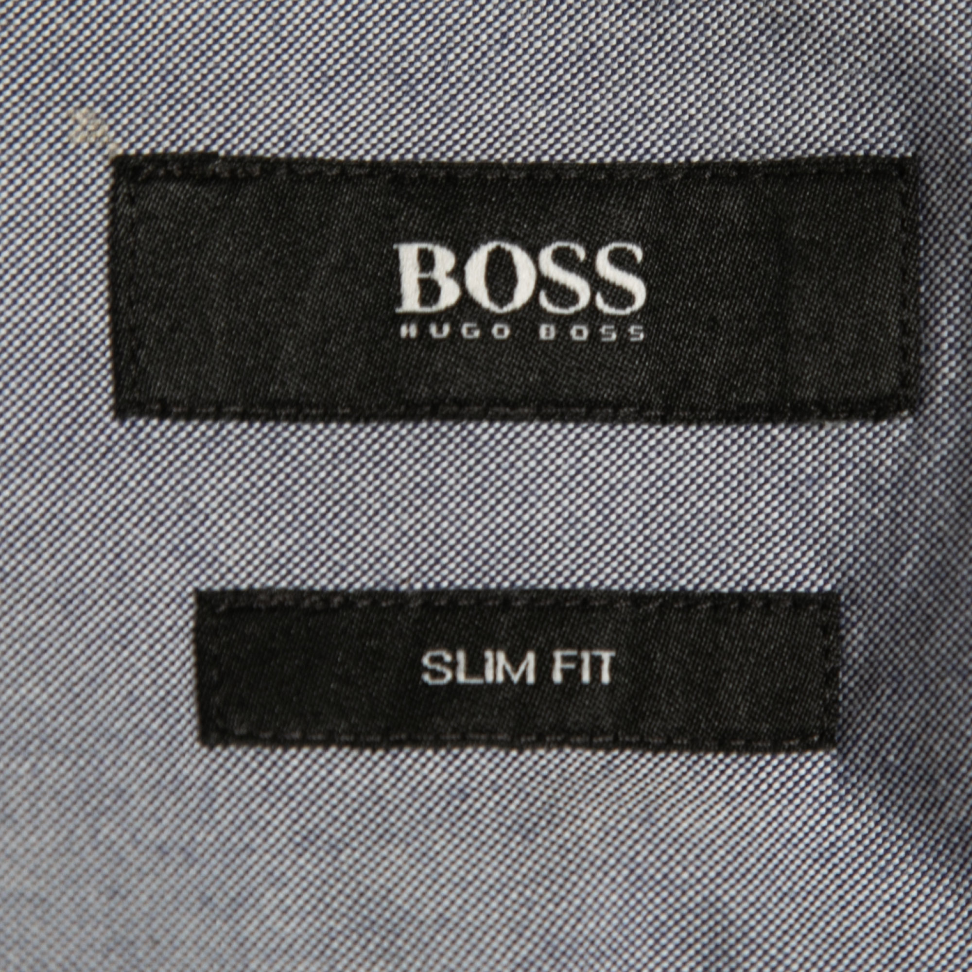 Boss By Hugo Boss Blue Cotton Button Down Half Sleeve Shirt L
