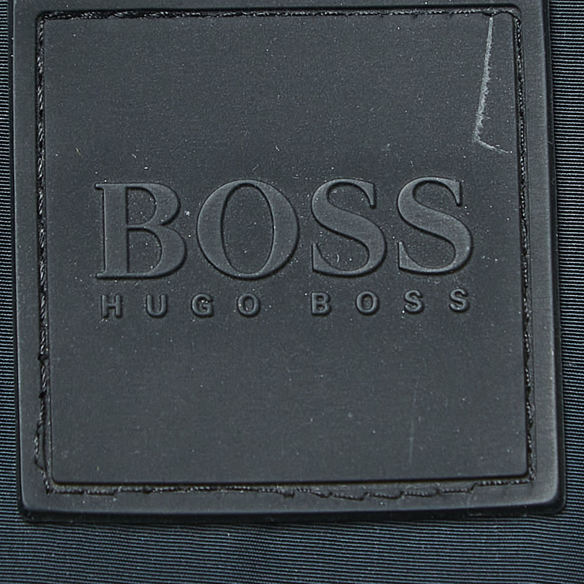 Boss By Hugo Boss Navy Blue/Green Print Nylon Zip Front Jacket XL
