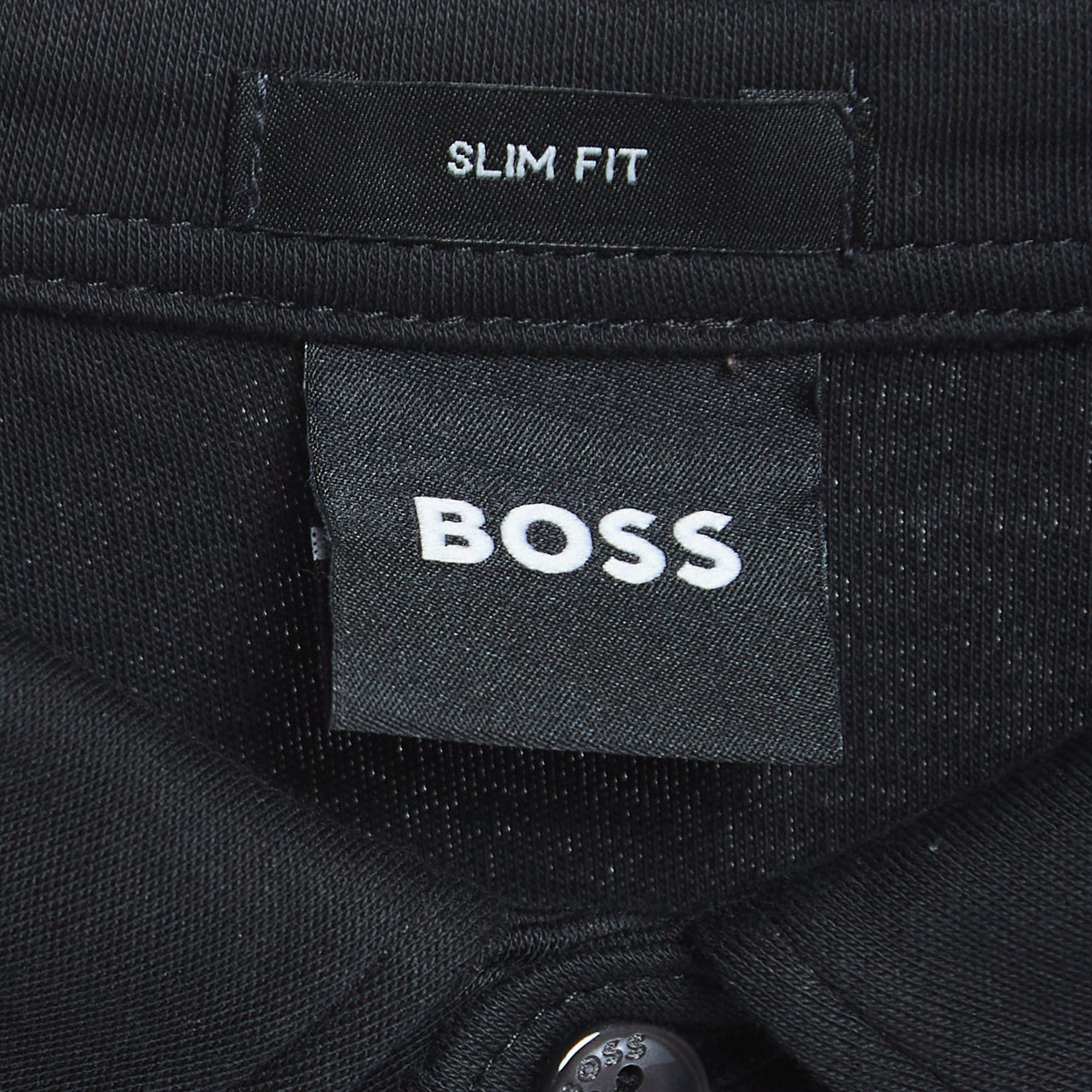 Boss By Hugo Boss Black Logo Detailed Cotton Polo T-Shirt L
