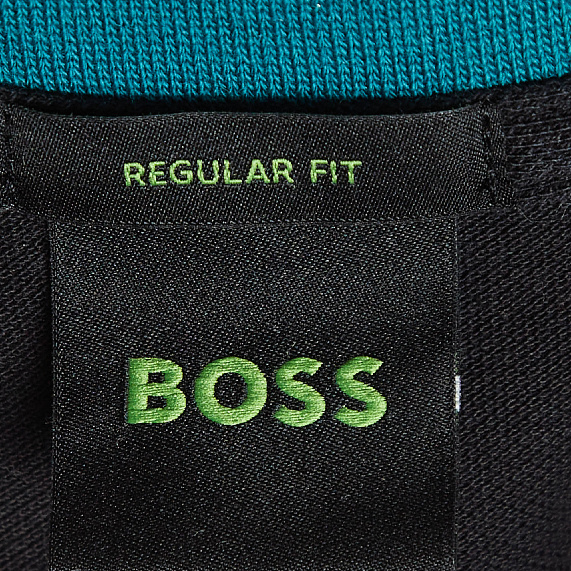 Boss By Hugo Boss Black Cotton Contrast Detail Polo T-Shirt XXL