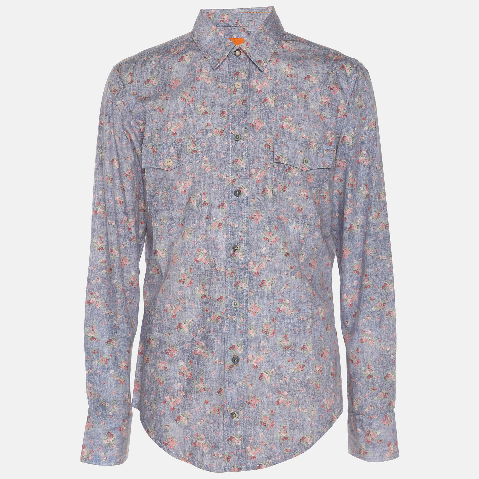 Boss Orange by Hugo Boss Multicolor Floral Print Cotton Long Sleeve Shirt M - Boss Orange by Hugo Boss - Modalova