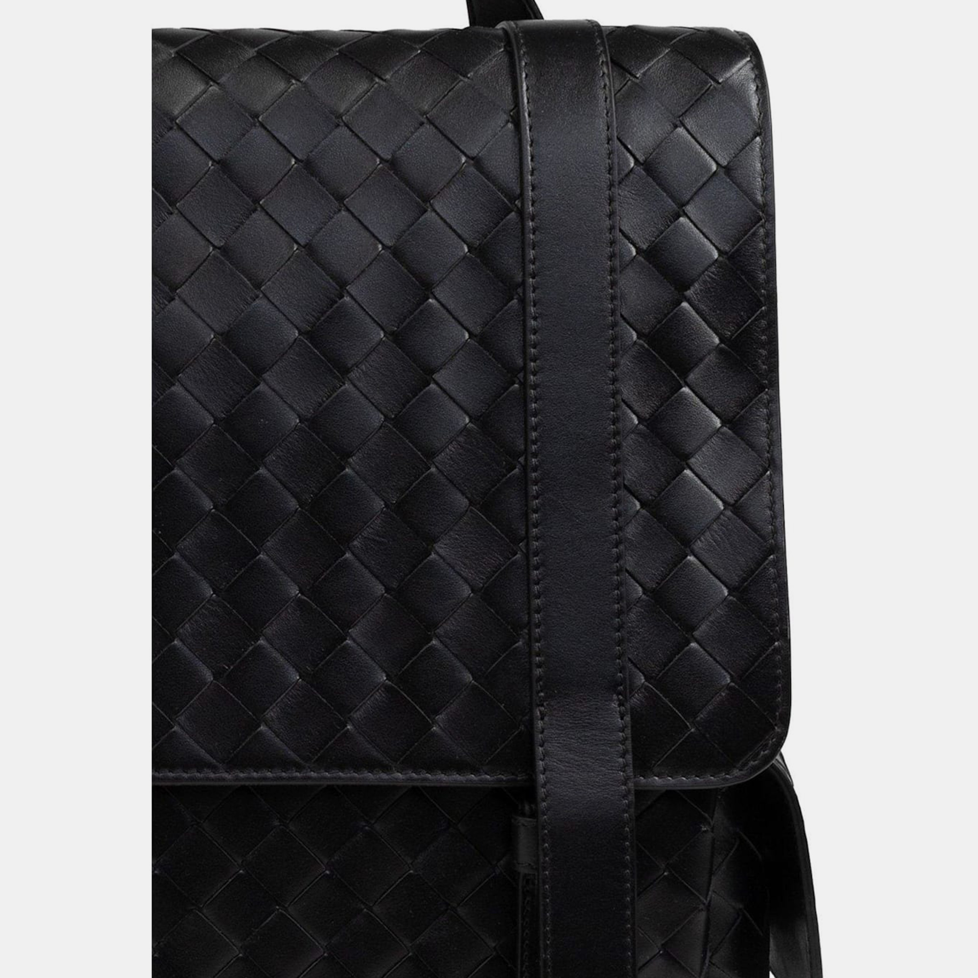 Bottega Veneta Black Leather Back-to-school Backpack