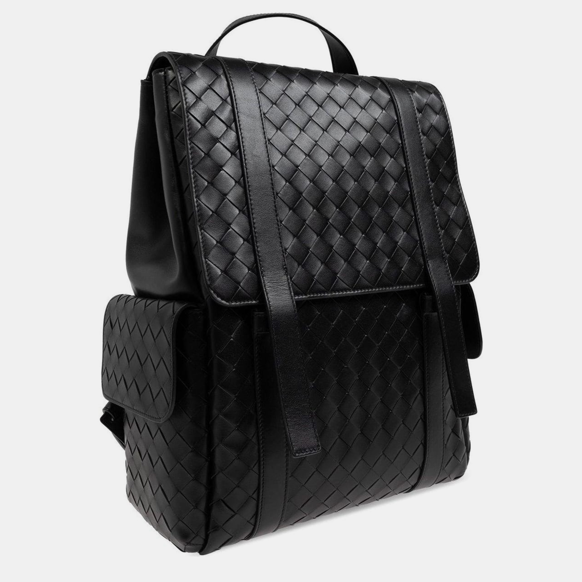 Bottega Veneta Black Leather Back-to-school Backpack