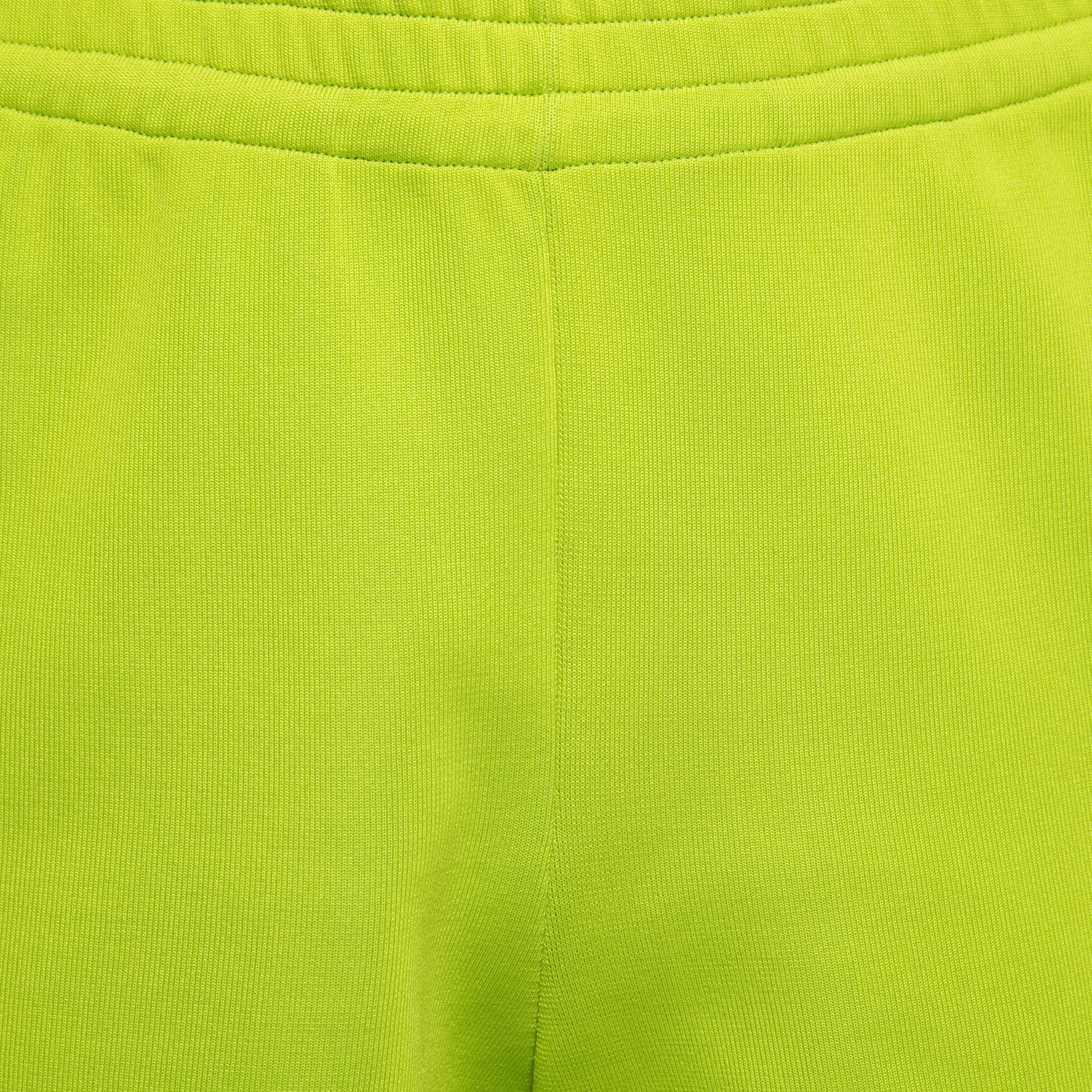 Bottega Veneta Lime Green Synthetic Shorts M