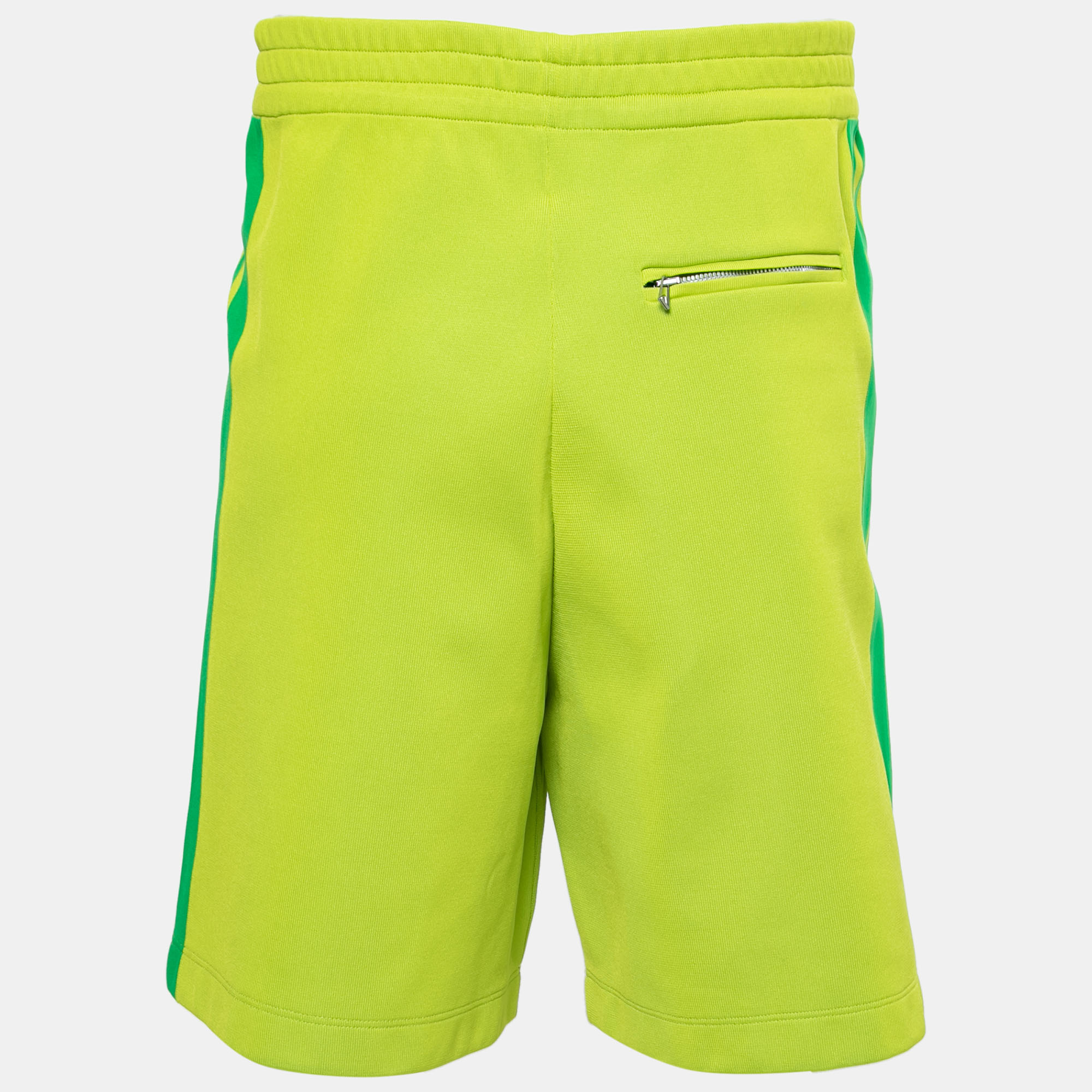 Bottega Veneta Lime Green Synthetic Shorts M