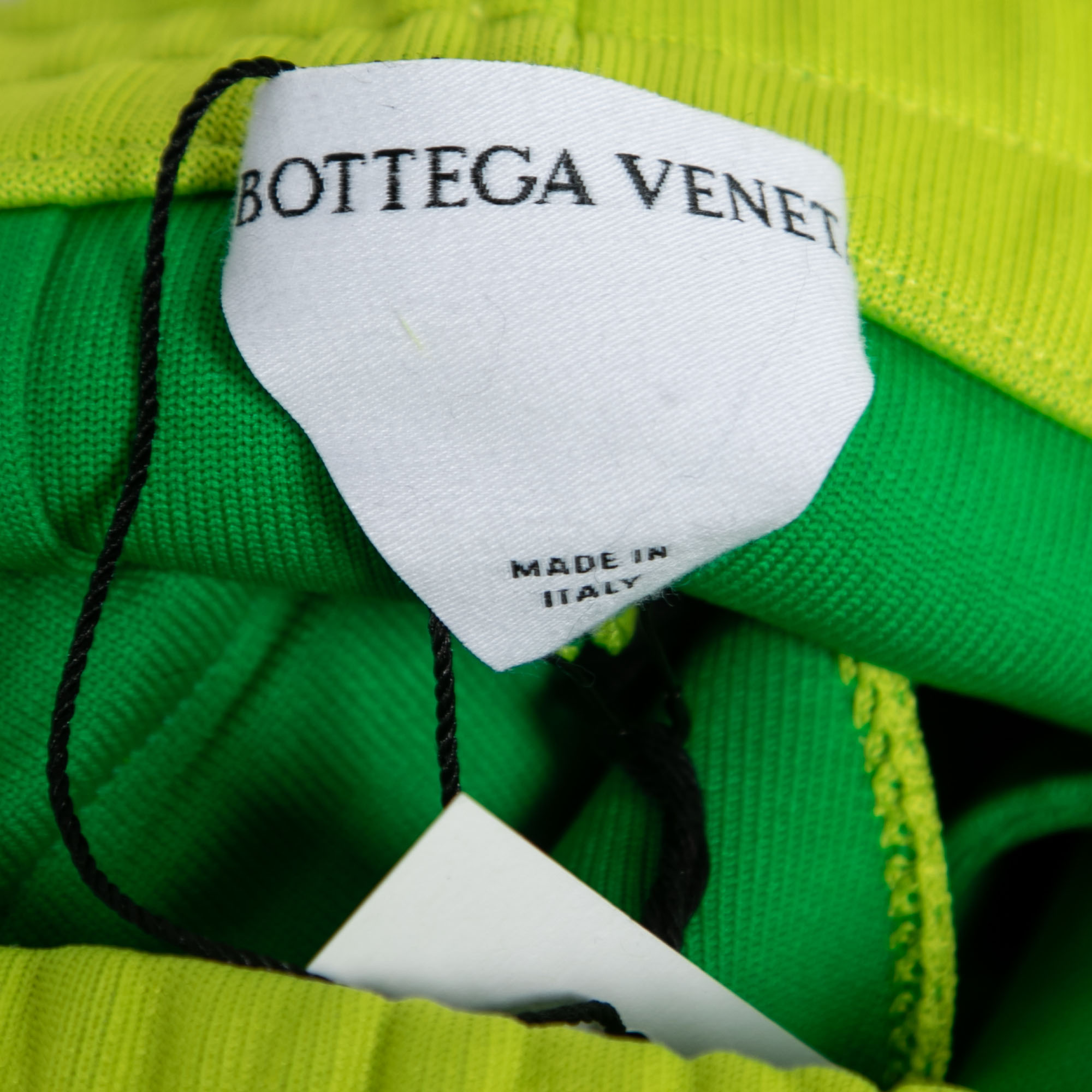 Bottega Veneta Lime Green Synthetic Shorts M