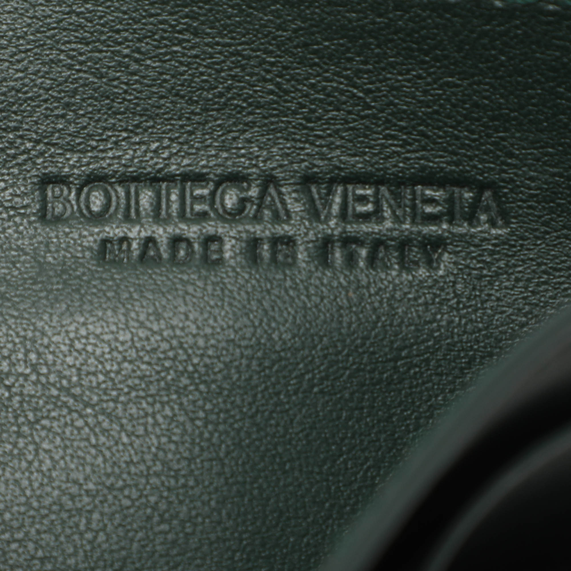 Bottega Veneta Green Intrecciato Leather Card Holder