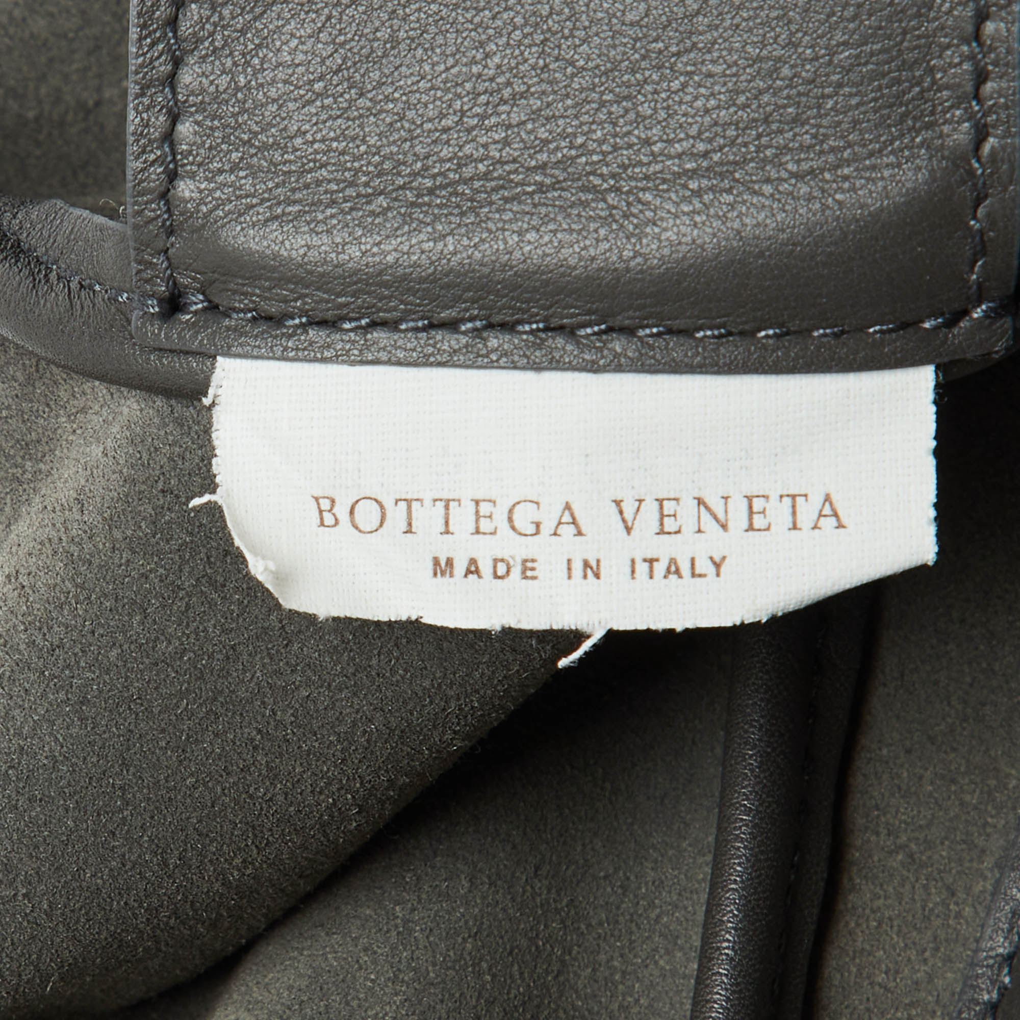 Bottega Veneta Grey Leather Intrecciato Pocket Backpack