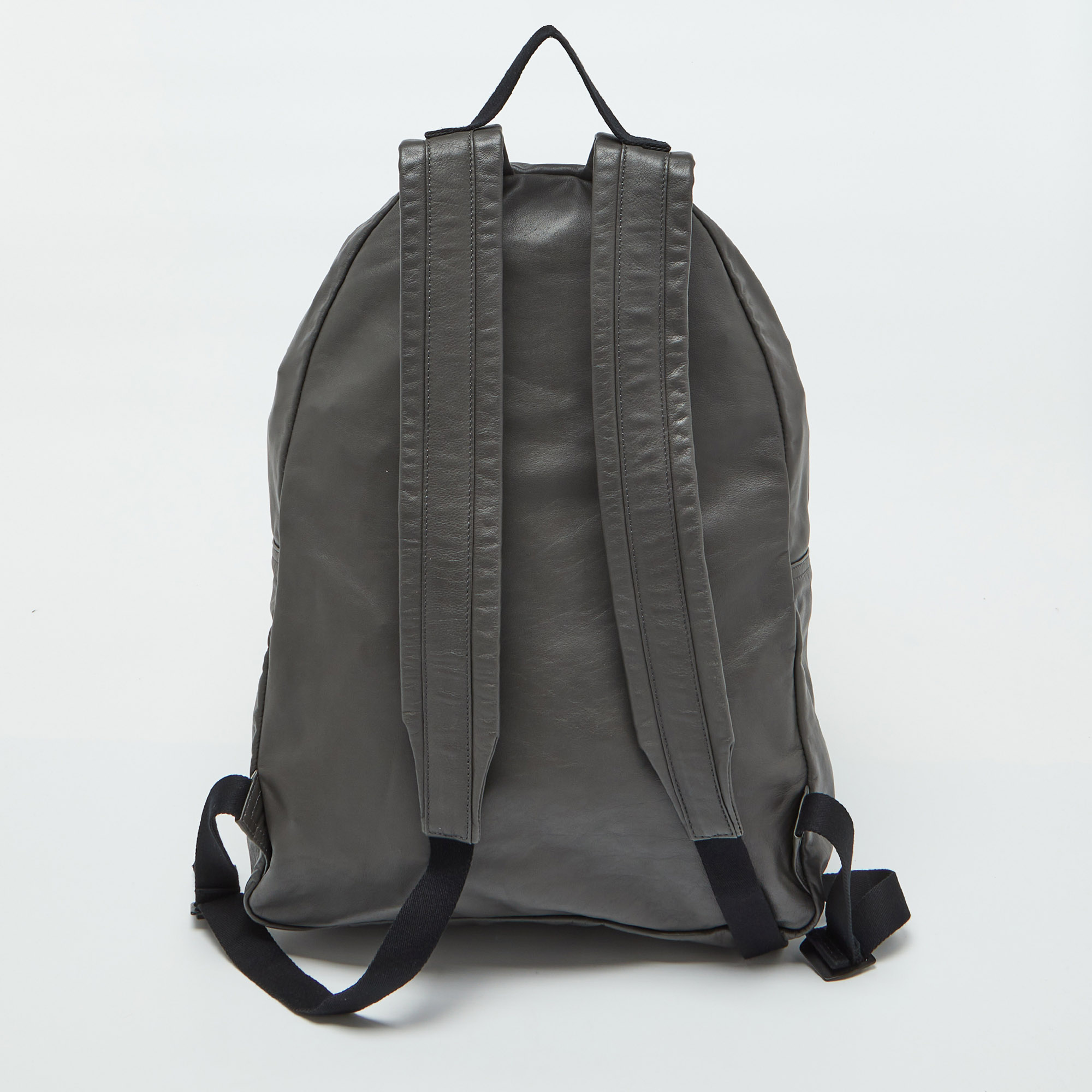 Bottega Veneta Grey Leather Intrecciato Pocket Backpack