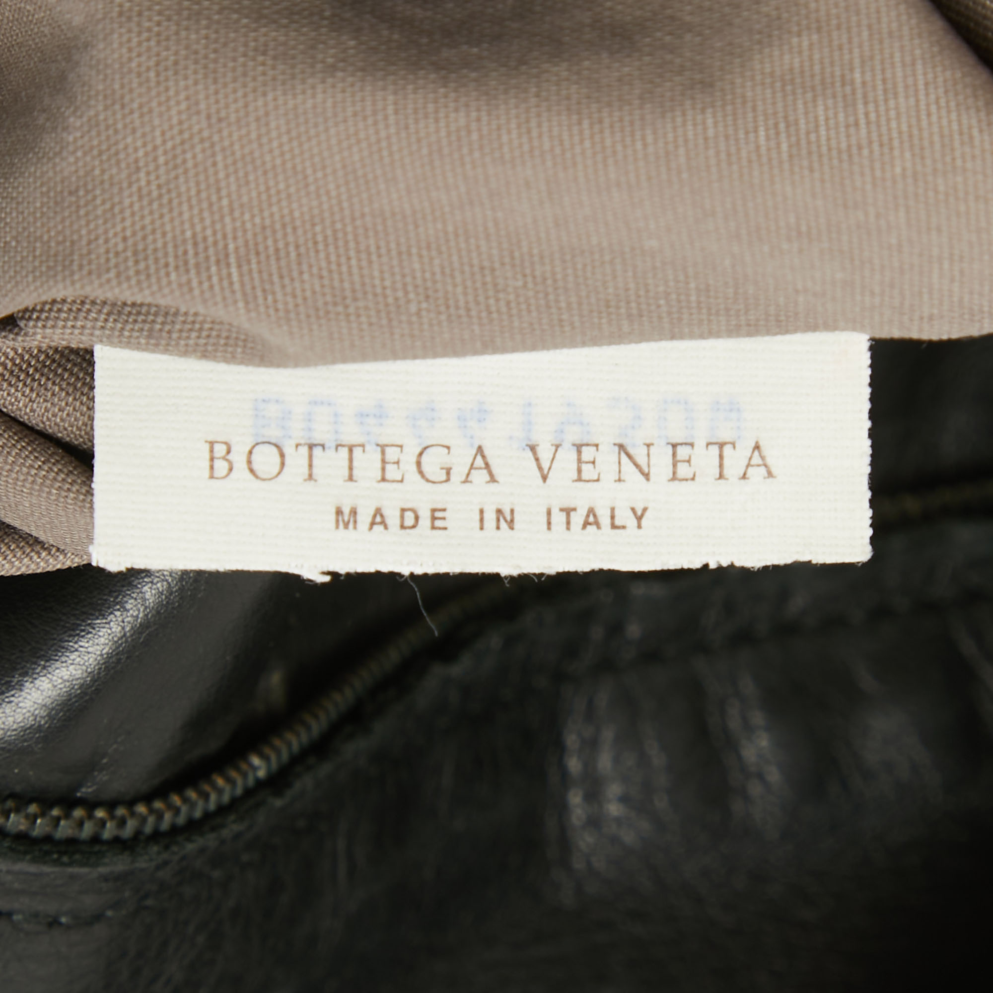 Bottega Veneta Black Intrecciato Leather Flap Messenger Bag