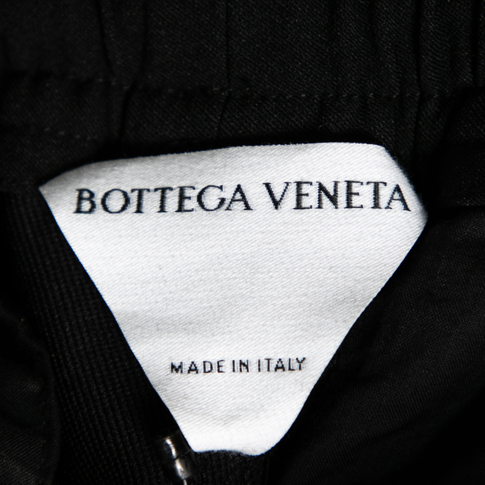 Bottega Veneta Black Stretch Knit Elasticized Waist Straight Leg Pants M