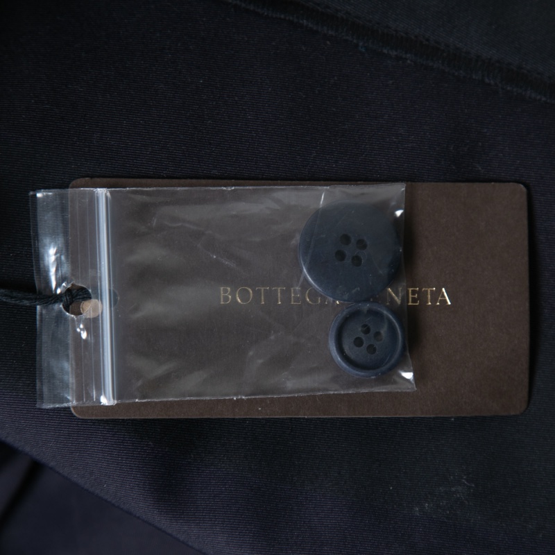 Bottega Veneta Dark Blue Crepe Double Breasted Blazer XS