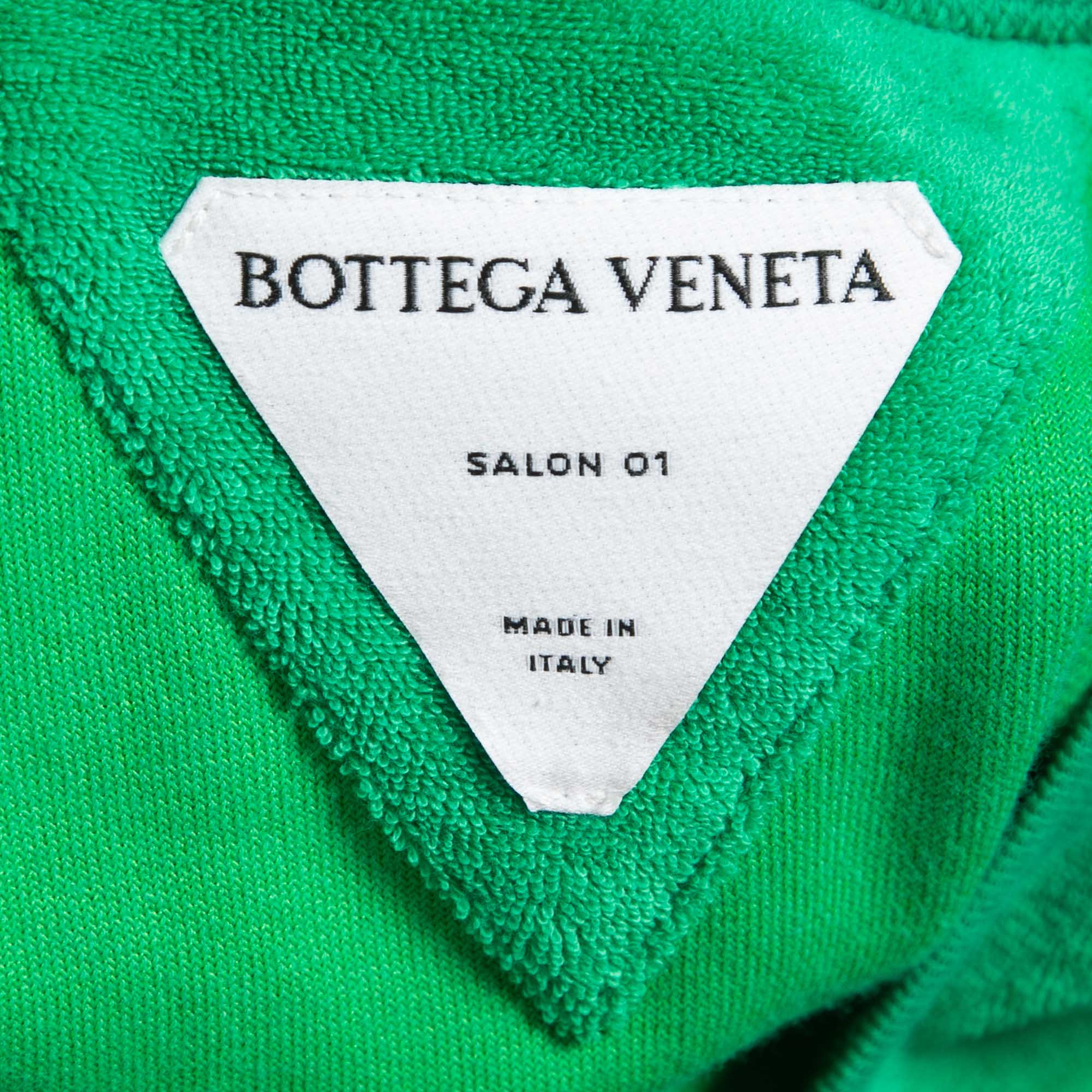 Bottega Veneta Green Terry Cotton Crew Neck T-Shirt L