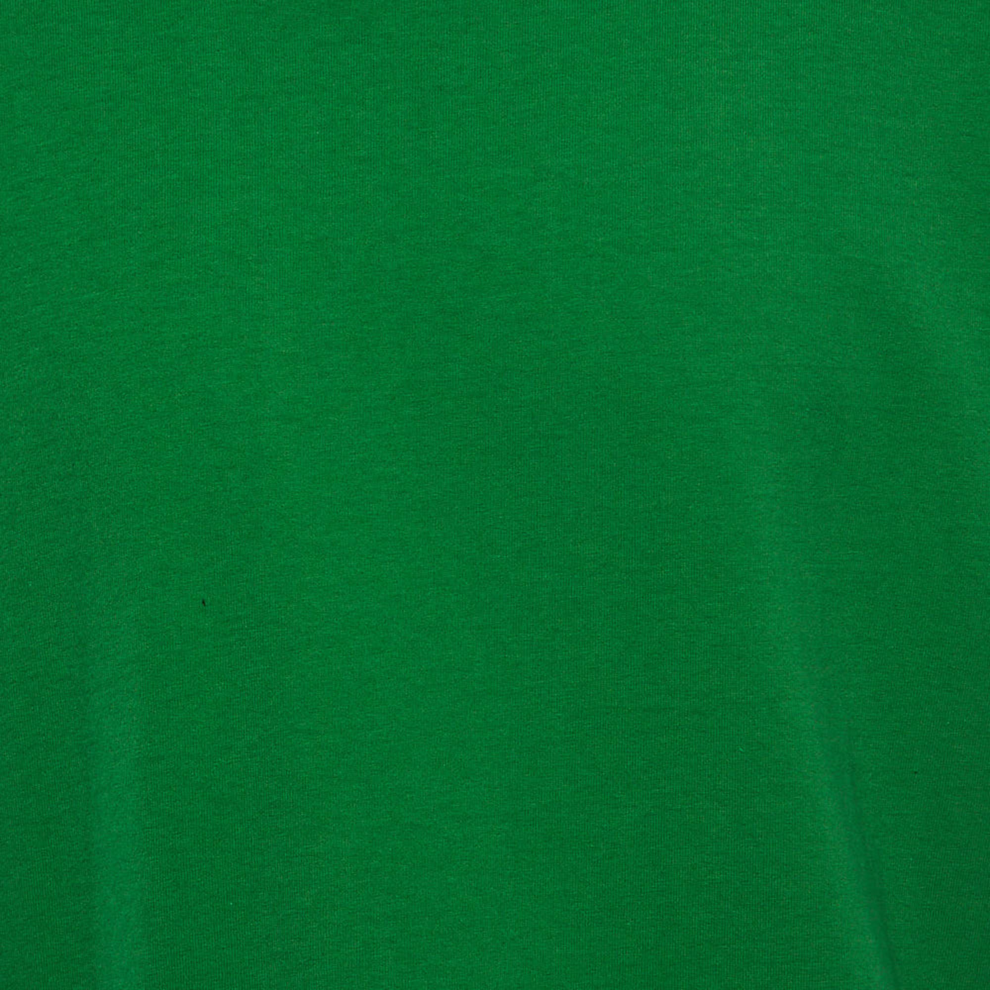 Bottega Veneta Green Cotton Double Layered Round Neck T-Shirt M