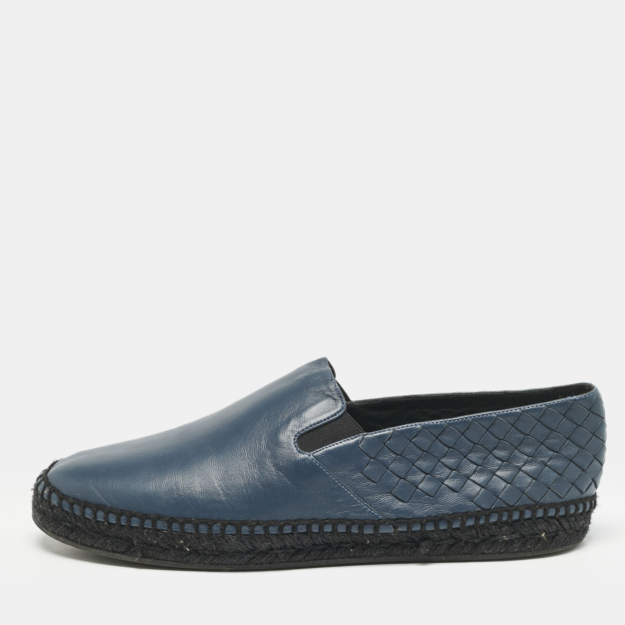 Bottega Veneta Navy Blue Leather Intrecciato Espadrille Flats Size
Bottega Veneta Navy Blue Leather Intrecciato Espadrille Flats Size