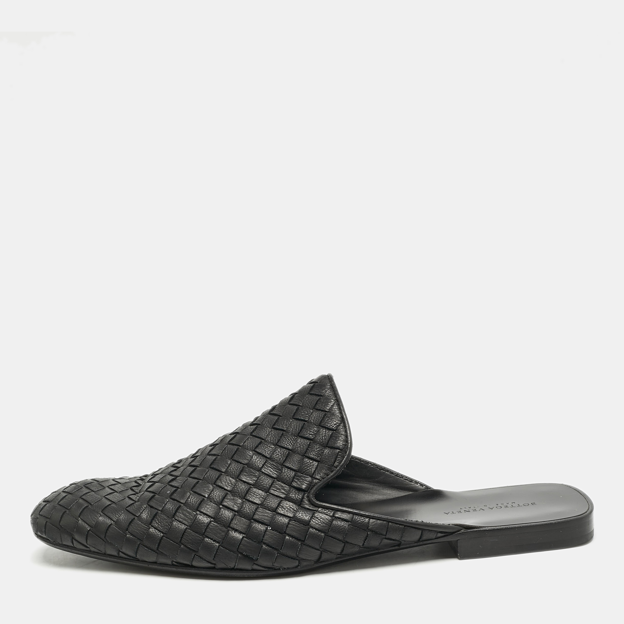 Bottega Veneta Black Intrecciato Leather Fiandra Flat Mules Size
Bottega Veneta Black Intrecciato Leather Fiandra Flat Mules Size