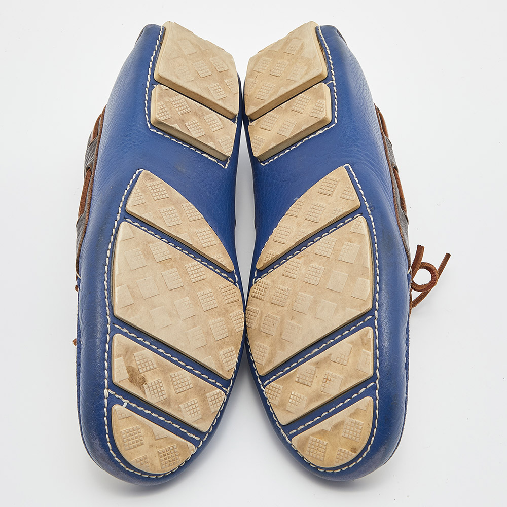 Bottega Veneta Tri Color Leather Lace Up Loafers Size 40