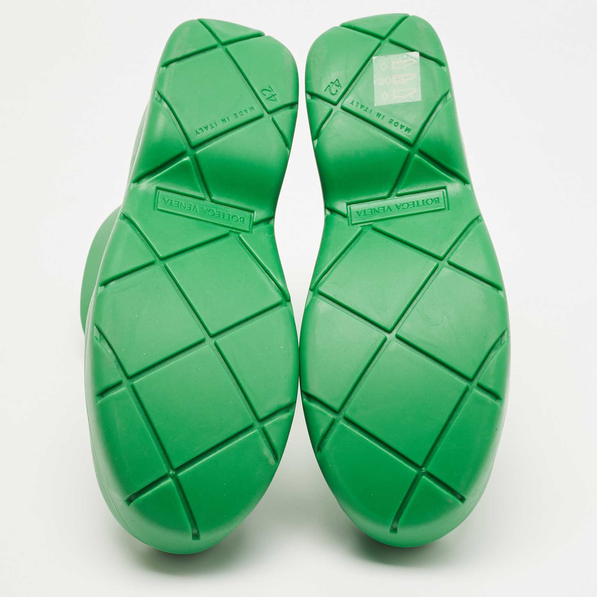 Bottega Veneta Green Rubber Puddle Ankle Boot Size 42