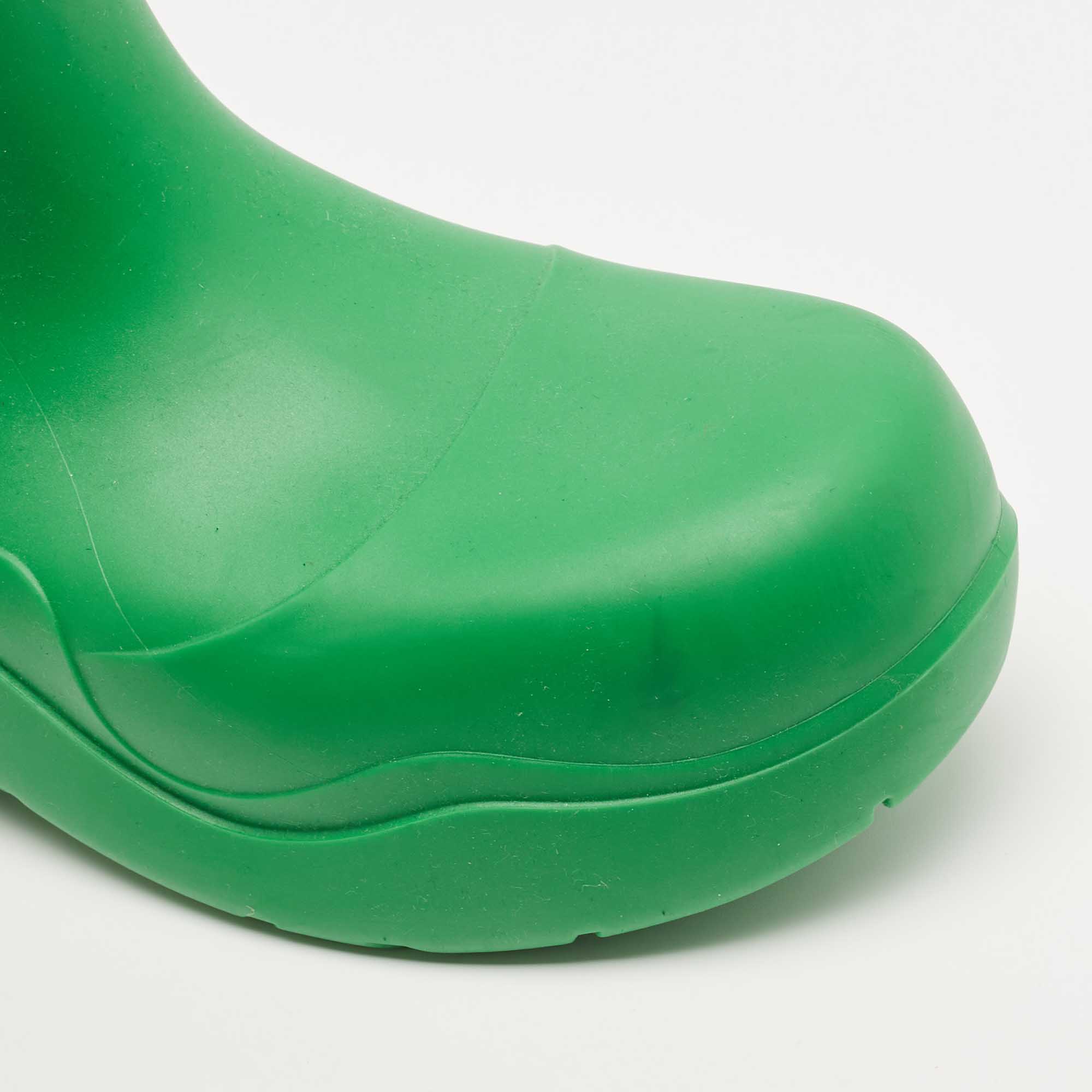 Bottega Veneta Green Rubber Puddle Ankle Boot Size 42