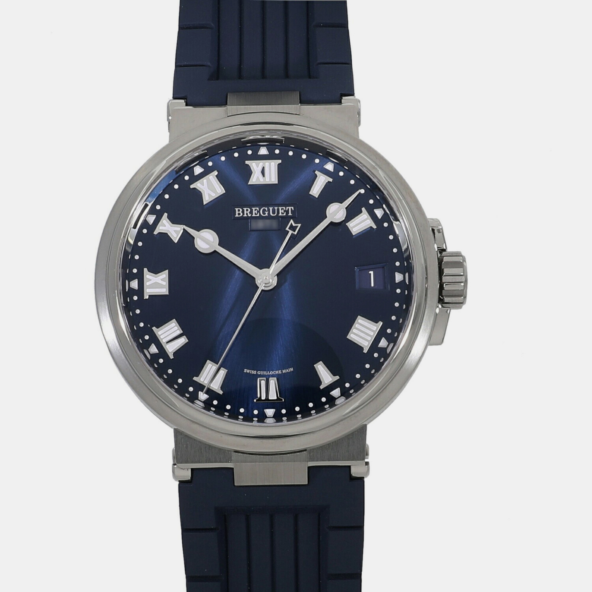 Breguet blue titanium marine 5517ti/y1/5zu automatic men's wristwatch 40 mm