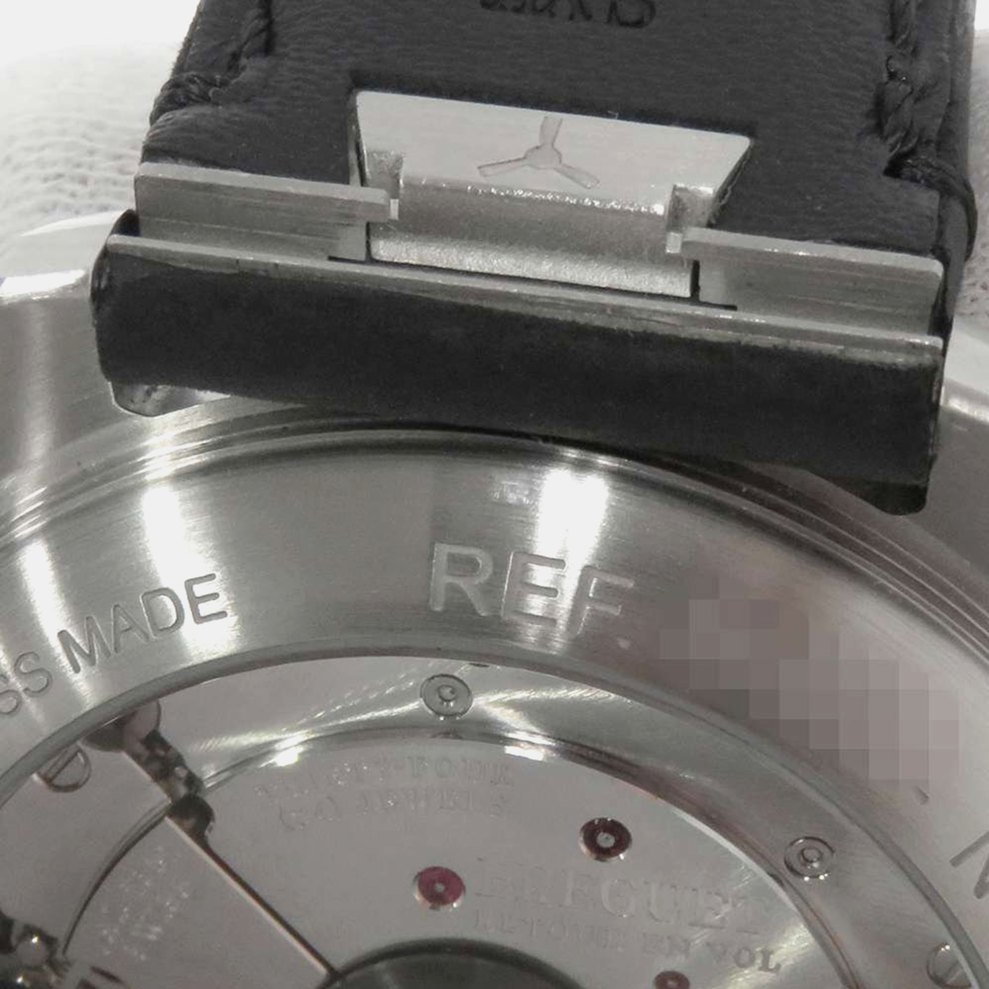 Breguet Black Stainless Steel Type 20 2057ST/92/3WU Automatic Men's Wristwatch 42 Mm