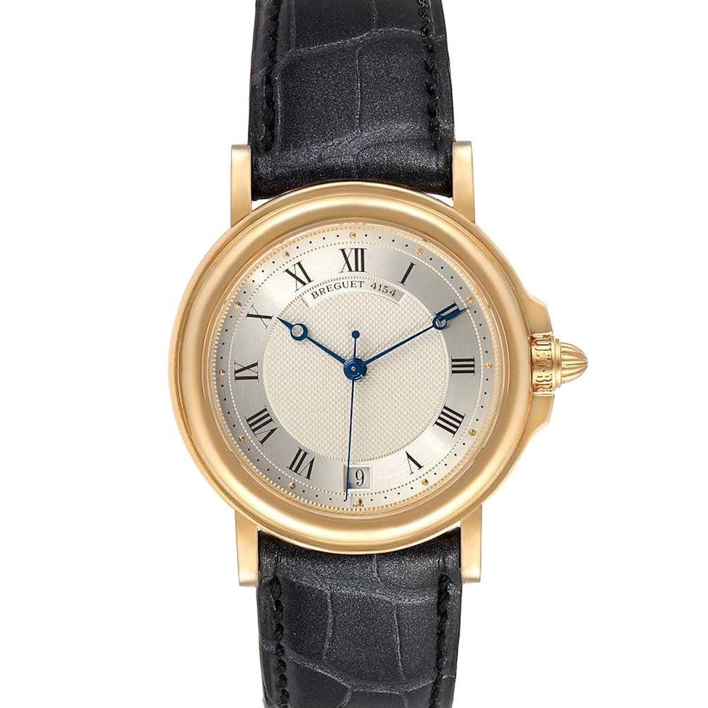 Breguet Silver 18K Yellow Gold Classique 4154G Men's Wristwatch 35 MM