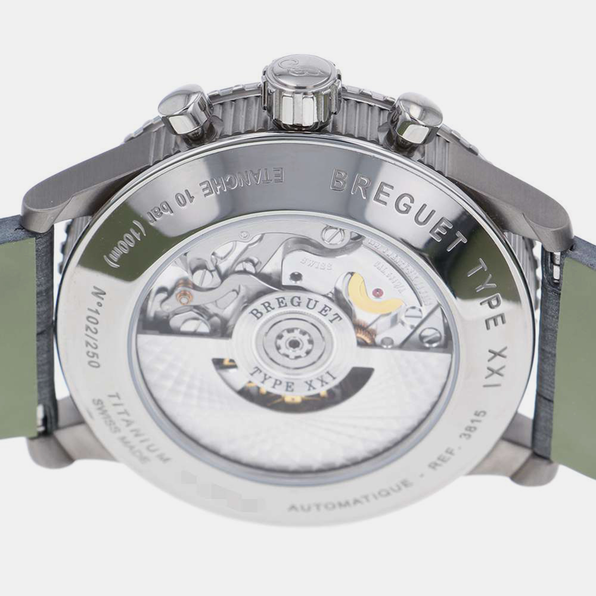Breguet Black Titanium Type 3815TI/HM/3ZU Automatic Men's Wristwatch 42 Mm