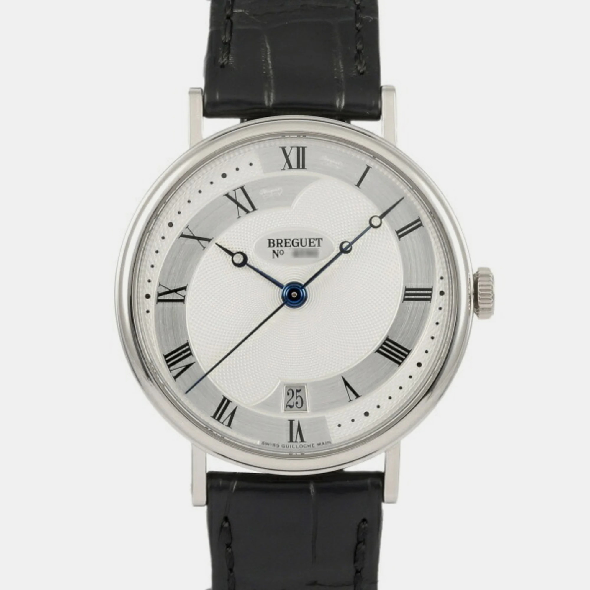 

Breguet Silver 18k White Gold Classic 5197BB/15/986 Automatic Men's Wristwatch 35.5 mm