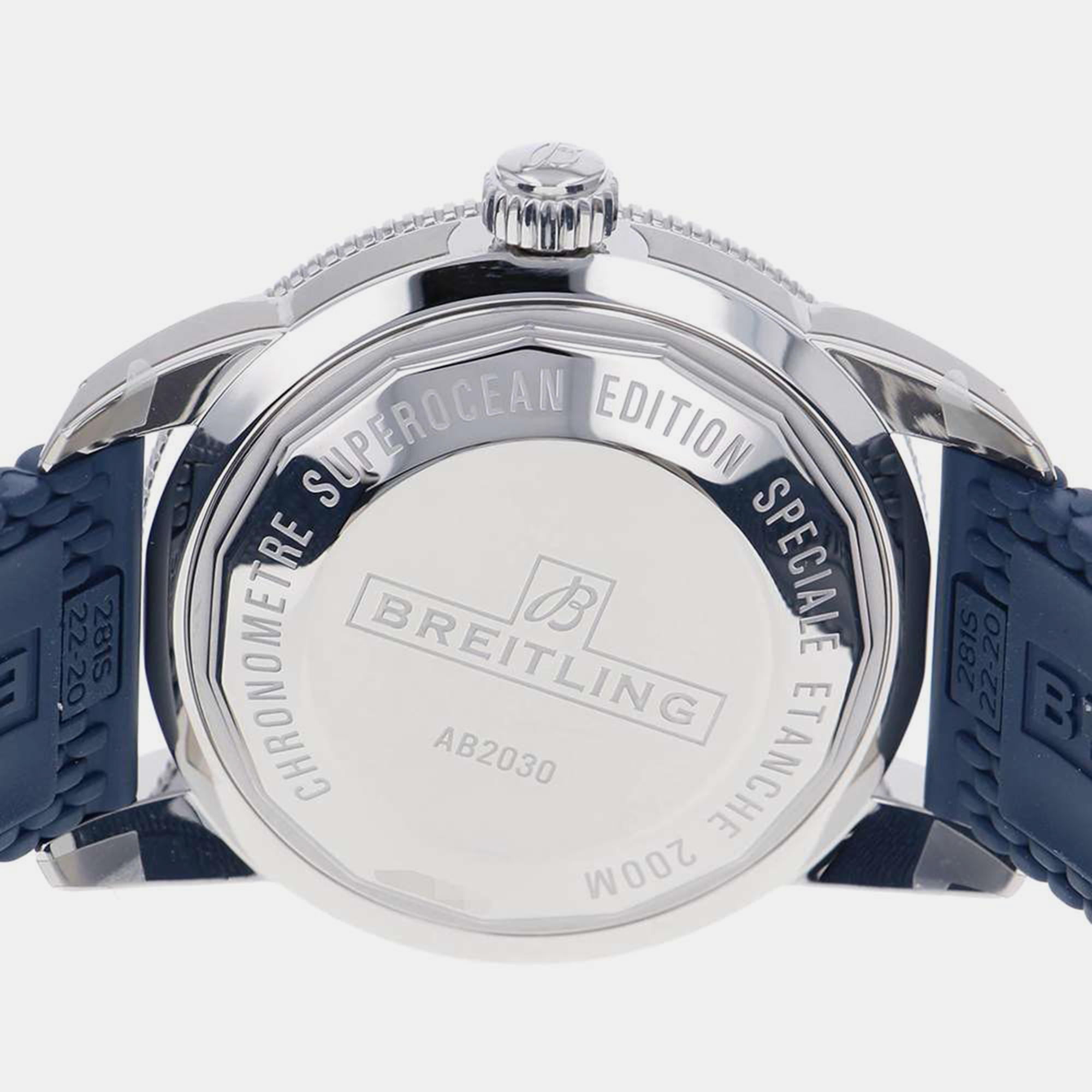 Breitling Blue Stainless Steel Superocean AB2030161C1S1 Automatic Men's Wristwatch 44 Mm