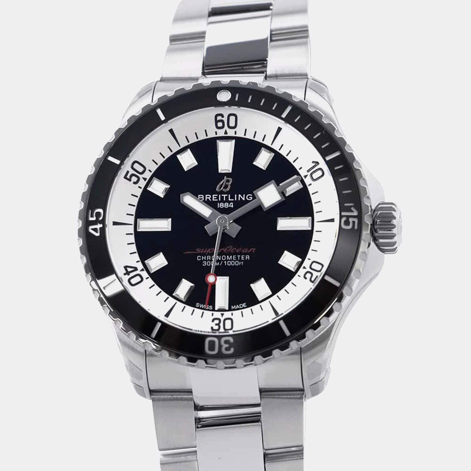 Breitling Black Stainless Steel Superocean Automatic Men's Wristwatch 42 mm
Breitling Black Stainless Steel Superocean Automatic Men's Wristwatch 42 mm