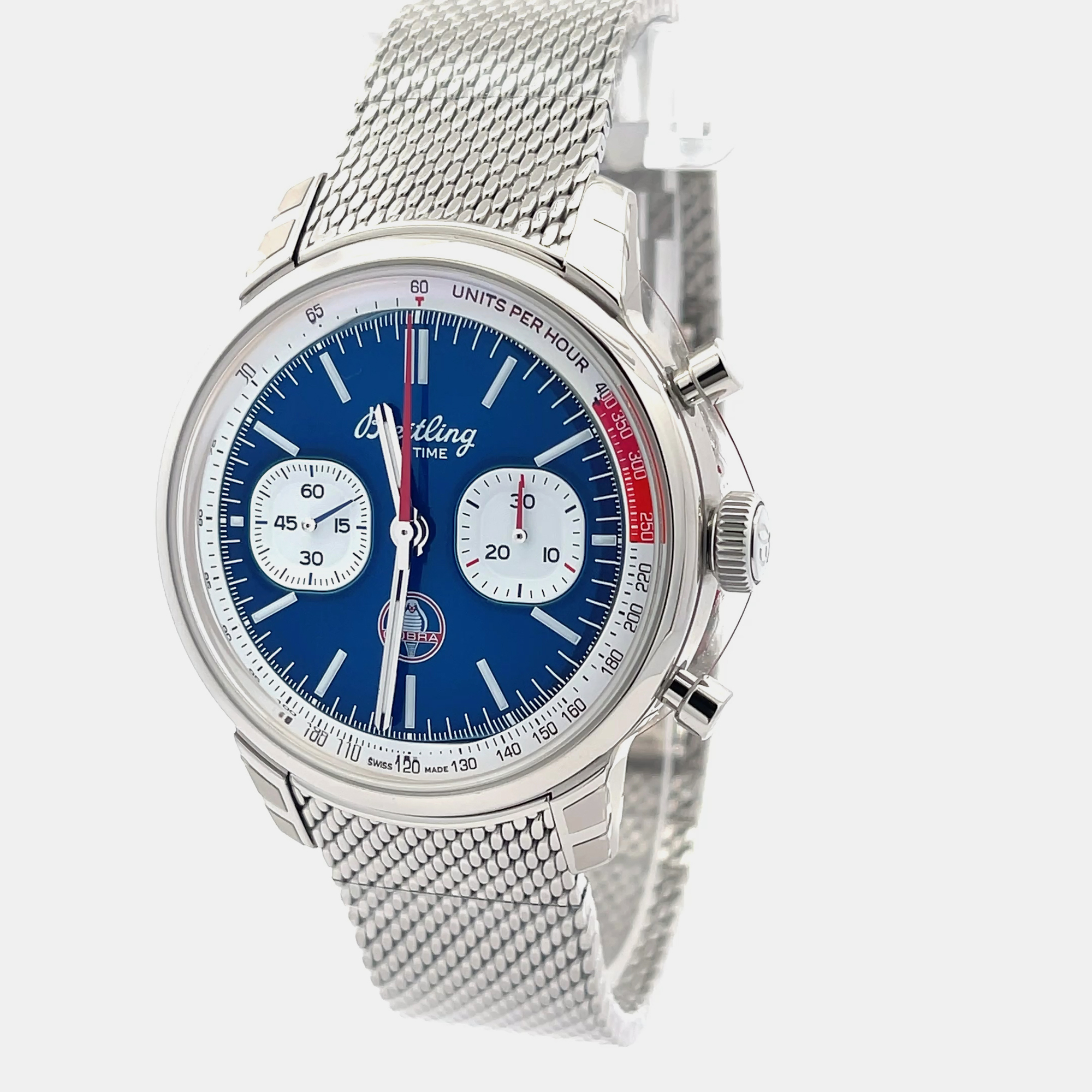 Breitling Top Time B01 Shelby AB01763A1C1A1 Blue Stainless Steel Men's Wristwatch 41 mm
Breitling Top Time B01 Shelby AB01763A1C1A1 Blue Stainless Steel Men's Wristwatch 41 mm