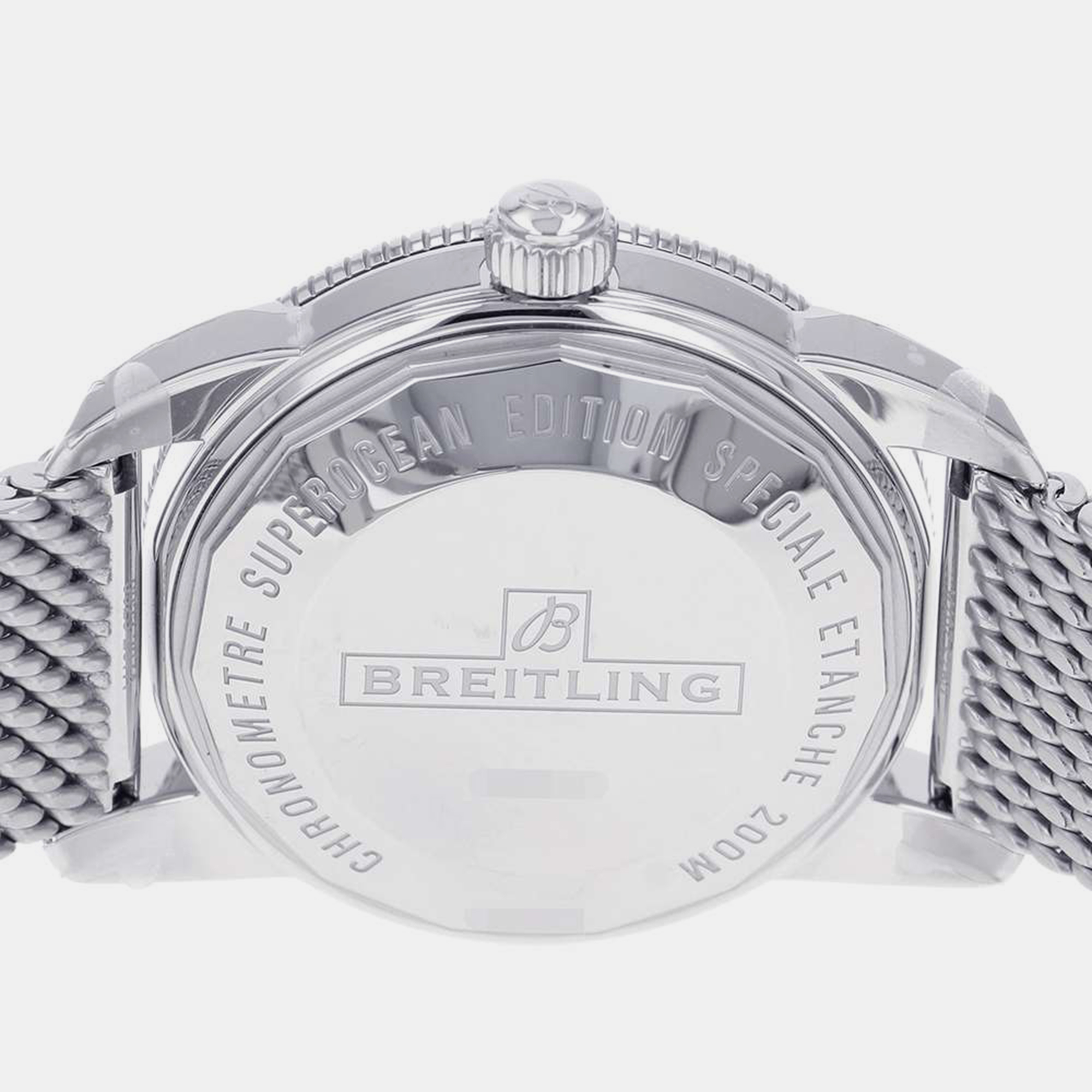 Breitling Black Stainless Steel Superocean AB2010121B1A1 Automatic Men's Wristwatch 42 Mm