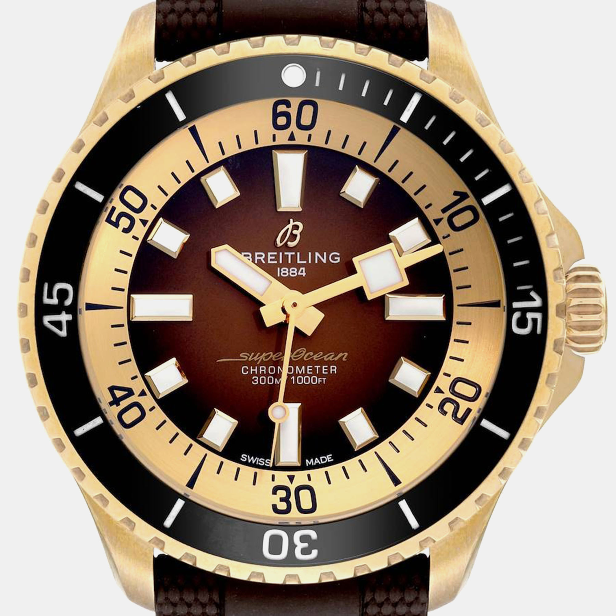 Breitling Brown Bronze Superocean N17376201Q1S1 Automatic Men's Wristwatch 44 Mm