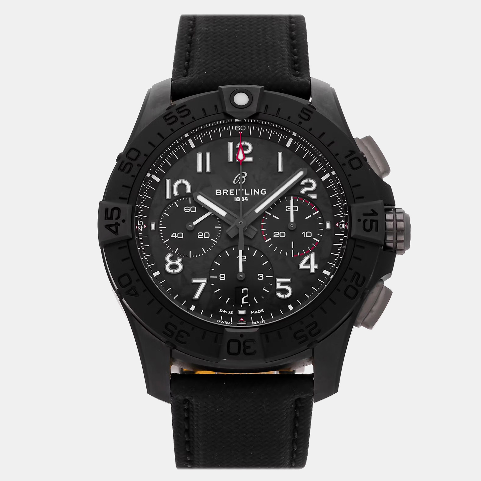 Pre-Owned Breitling Avenger B01 Chronograph Night Mission 44 mm, Black
Pre-Owned Breitling Avenger B01 Chronograph Night Mission 44 mm, Black