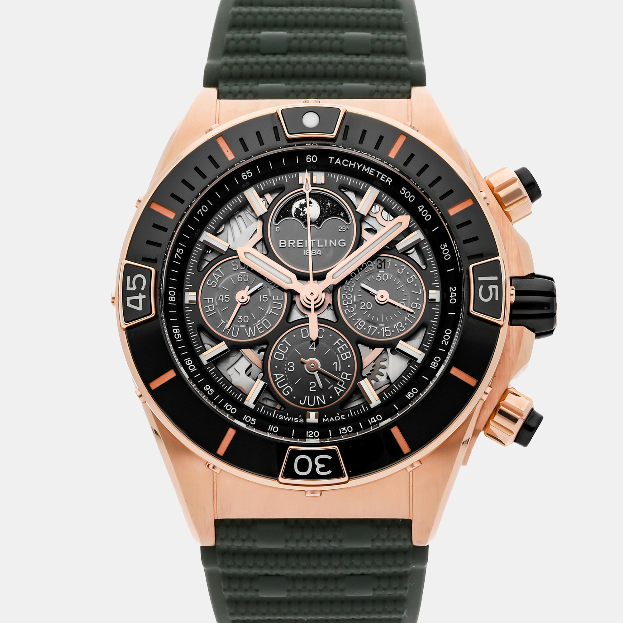 Pre-Owned Breitling Super Chronomat B19 Perpetual Calendar 140th Anniversary RB19301A1G1S1, Black
Pre-Owned Breitling Super Chronomat B19 Perpetual Calendar 140th Anniversary RB19301A1G1S1, Black