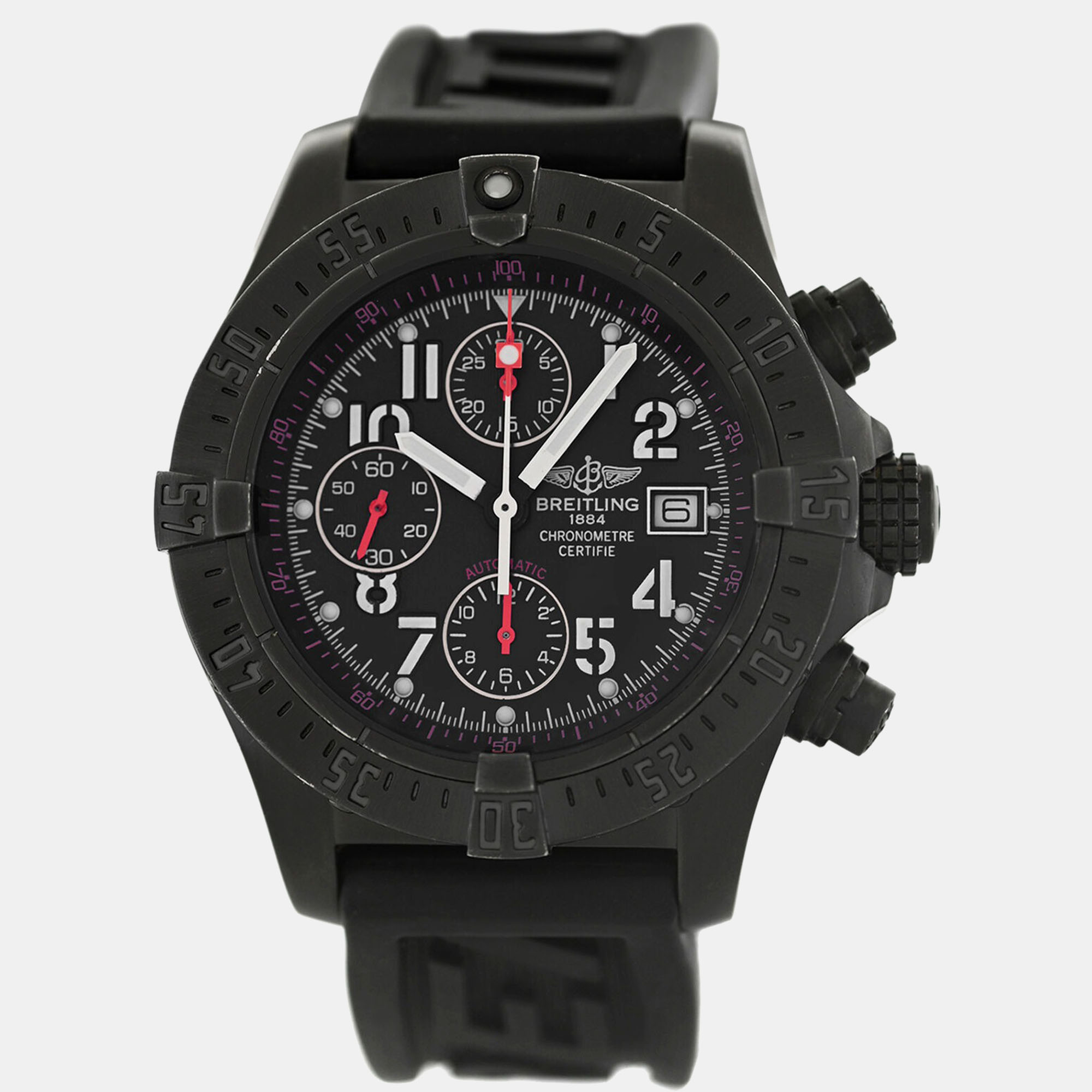 Breitling Black Stainless Steel Avenger Skyland M13380 Automatic Men's Wristwatch
Breitling Black Stainless Steel Avenger Skyland M13380 Automatic Men's Wristwatch