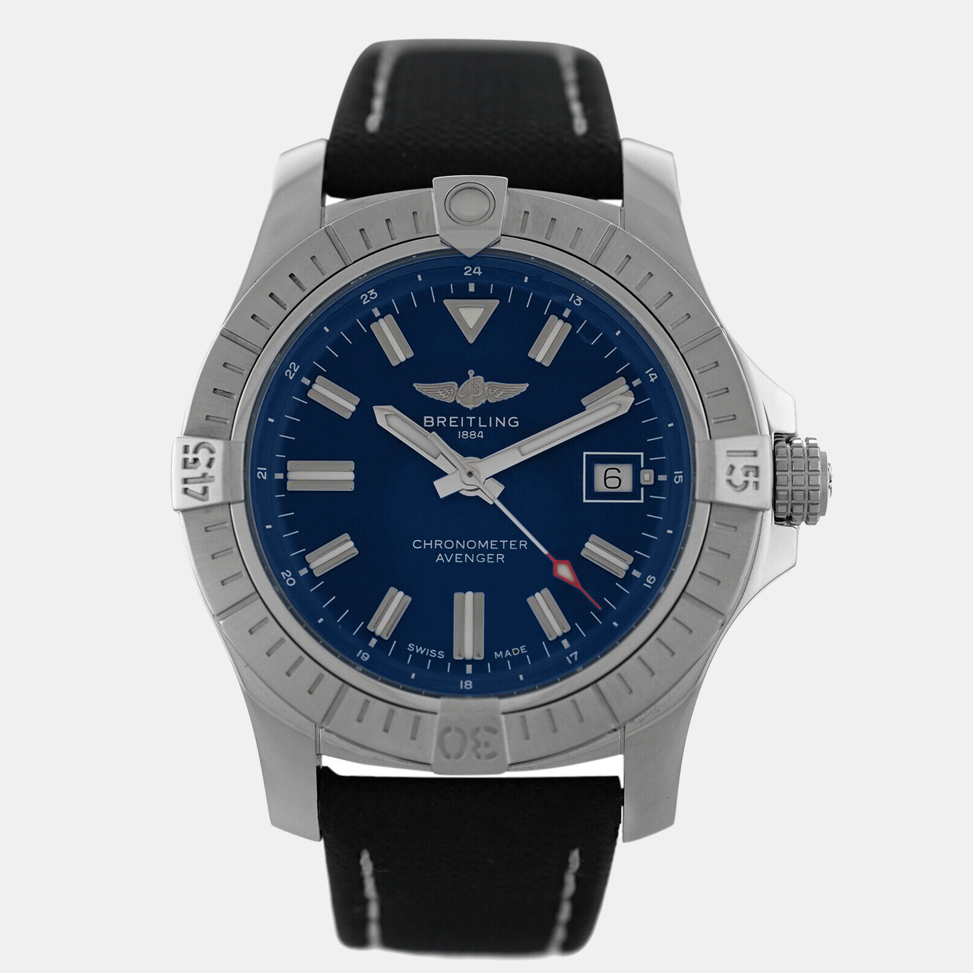 Breitling Blue Stainless Steel Avenger A17318 Automatic Men's Wristwatch 43 mm
Breitling Blue Stainless Steel Avenger A17318 Automatic Men's Wristwatch 43 mm