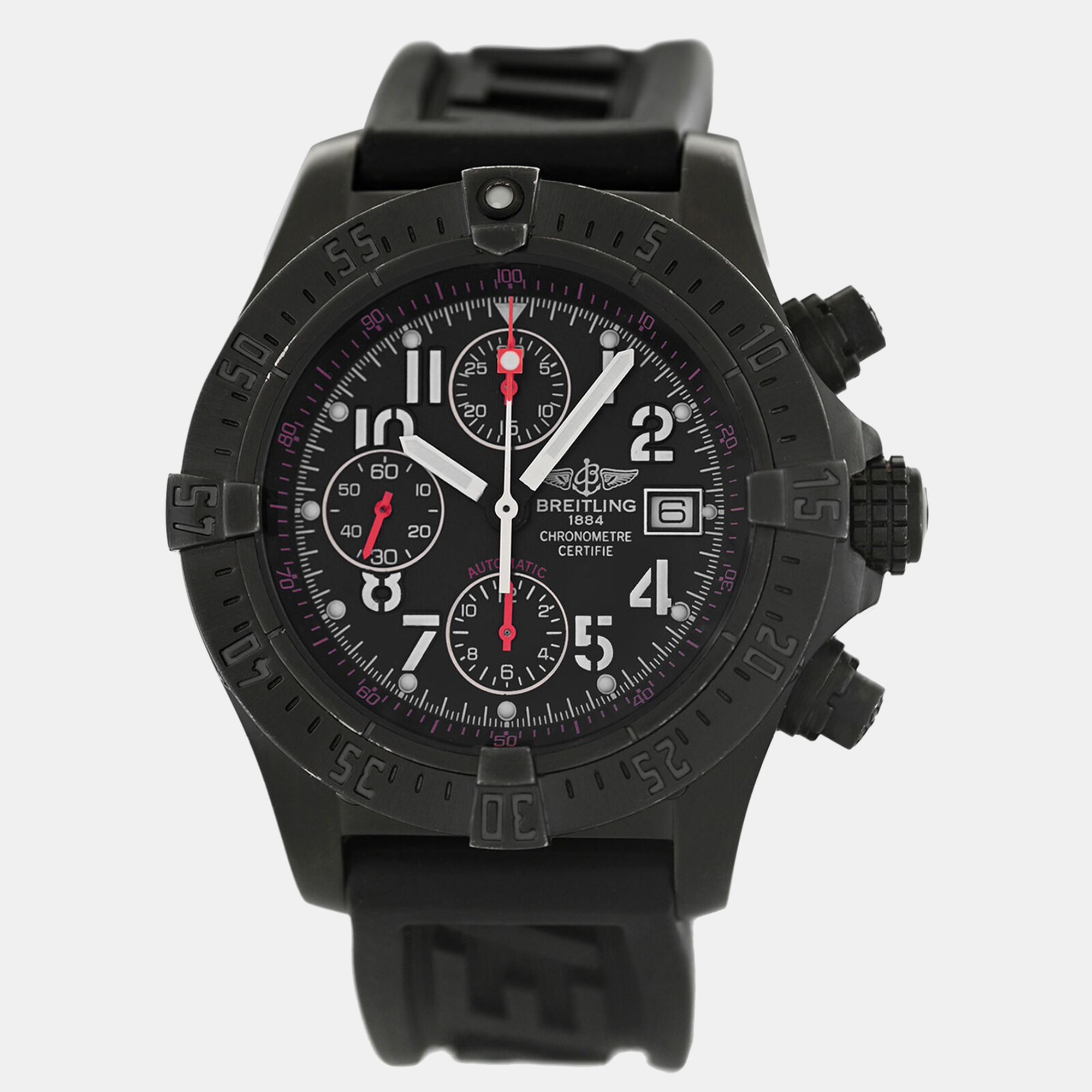 Breitling Black Stainless Steel Avenger Skyland M13380 Automatic Men's Wristwatch 45 mm
Breitling Black Stainless Steel Avenger Skyland M13380 Automatic Men's Wristwatch 45 mm
